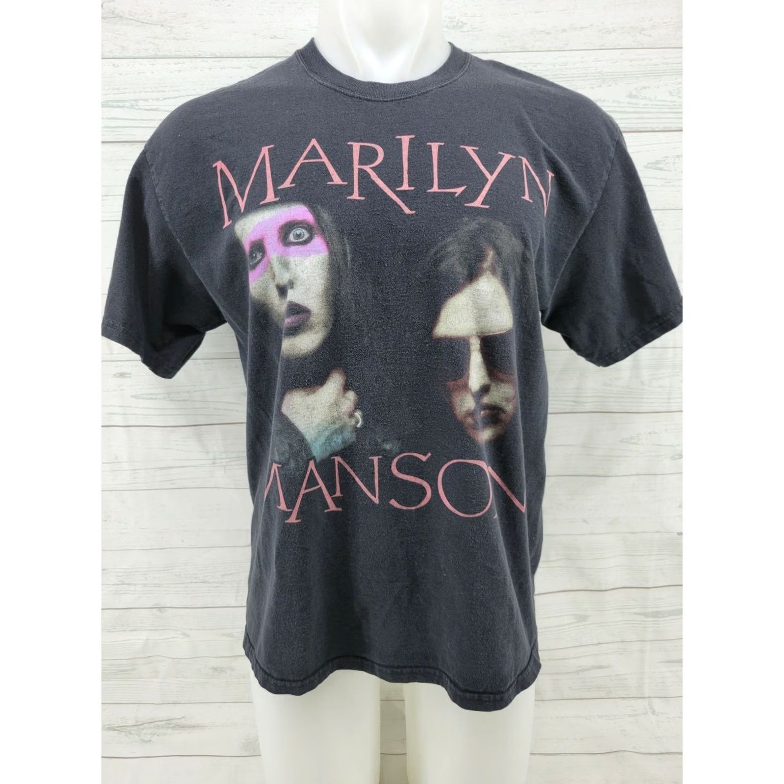 Hanes VINTAGE Marilyn Manson T Shirt LRG Twiggy Ramirez Graphic Hanes Heavyweight Tee Mens Size US XL / EU 56 / 4 - 2 Thumbnail