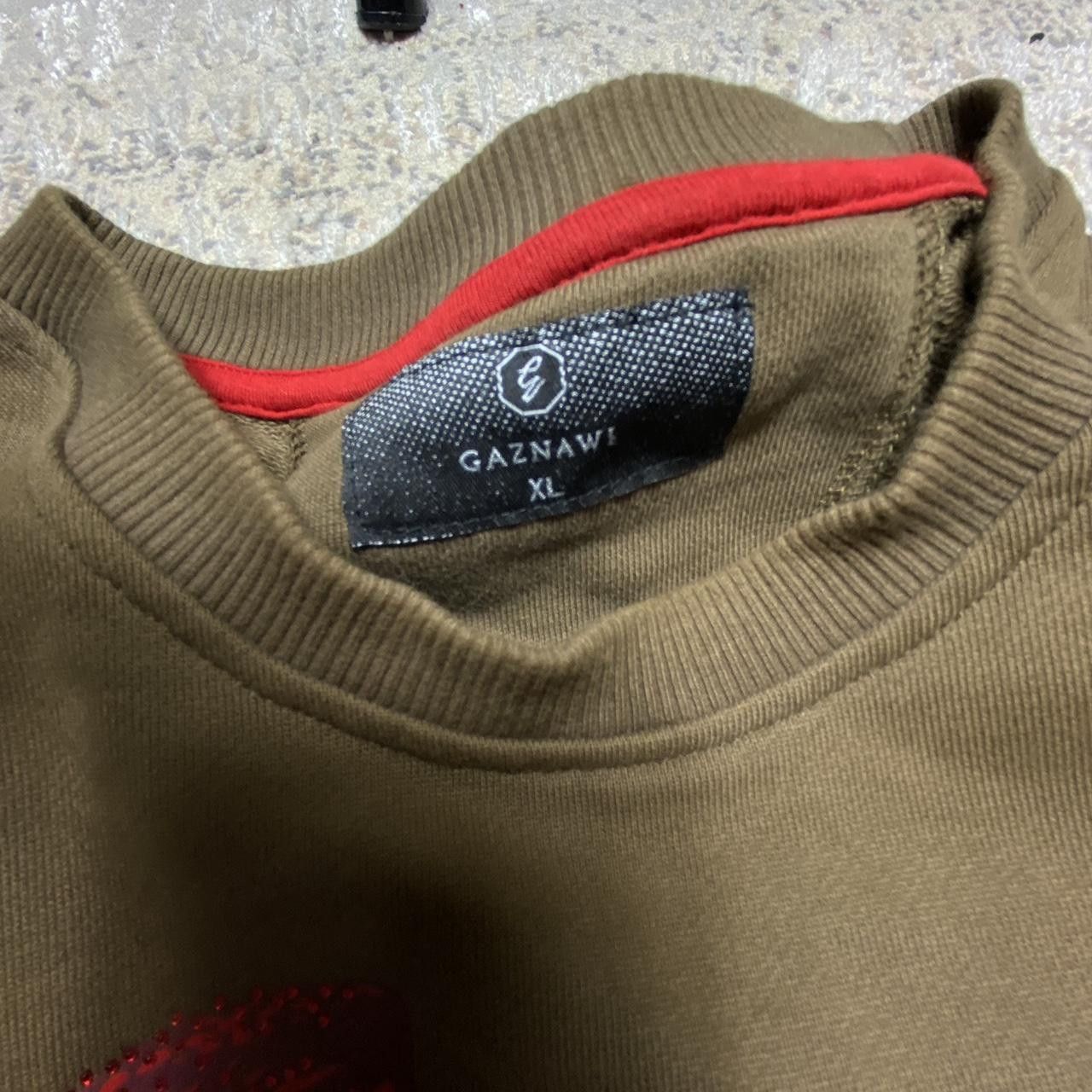 Japanese Brand 00s Graphic Skull Sweatshirt Khaki XL Size US XL / EU 56 / 4 - 3 Thumbnail