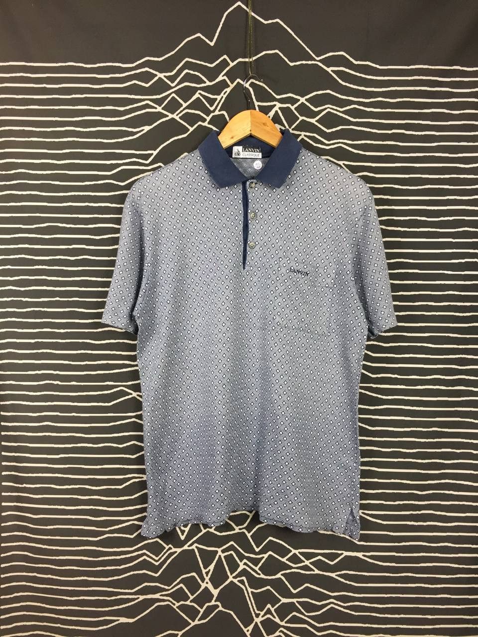 Lanvin Vtg Lanvin Classique Made In Italy Patterned Polo Tee Size US M / EU 48-50 / 2 - 1 Thumbnail