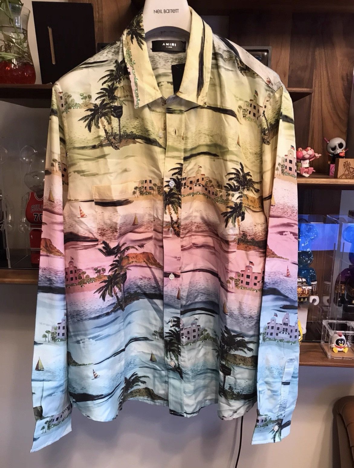 Amiri Amiri Summer Beach Palm Tree Gradient Long Sleeve Shirt, Size US XL / EU 56 / 4 - 1 Thumbnail