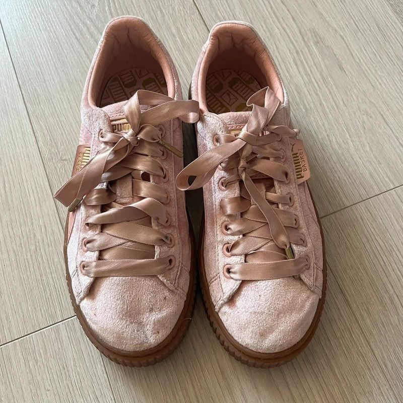Puma Puma Suede Platform Pink Skateboarding Shoes Size US 6.5 / IT 36.5 - 2 Thumbnail