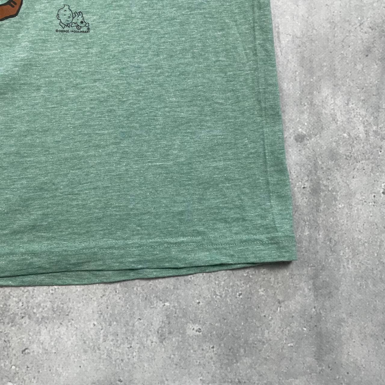 Cartoon Network Vintage 90s Tin Tin and Thompson Cartoon T Shirt Green M Size US M / EU 48-50 / 2 - 12 Thumbnail