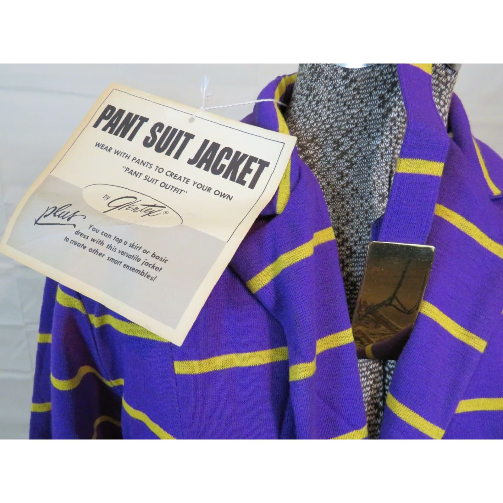 Vintage NOS Glentex Vintage Shirt Small Purple Yellow stripe LSU Tigers union made Size S / US 4 / IT 40 - 2 Thumbnail