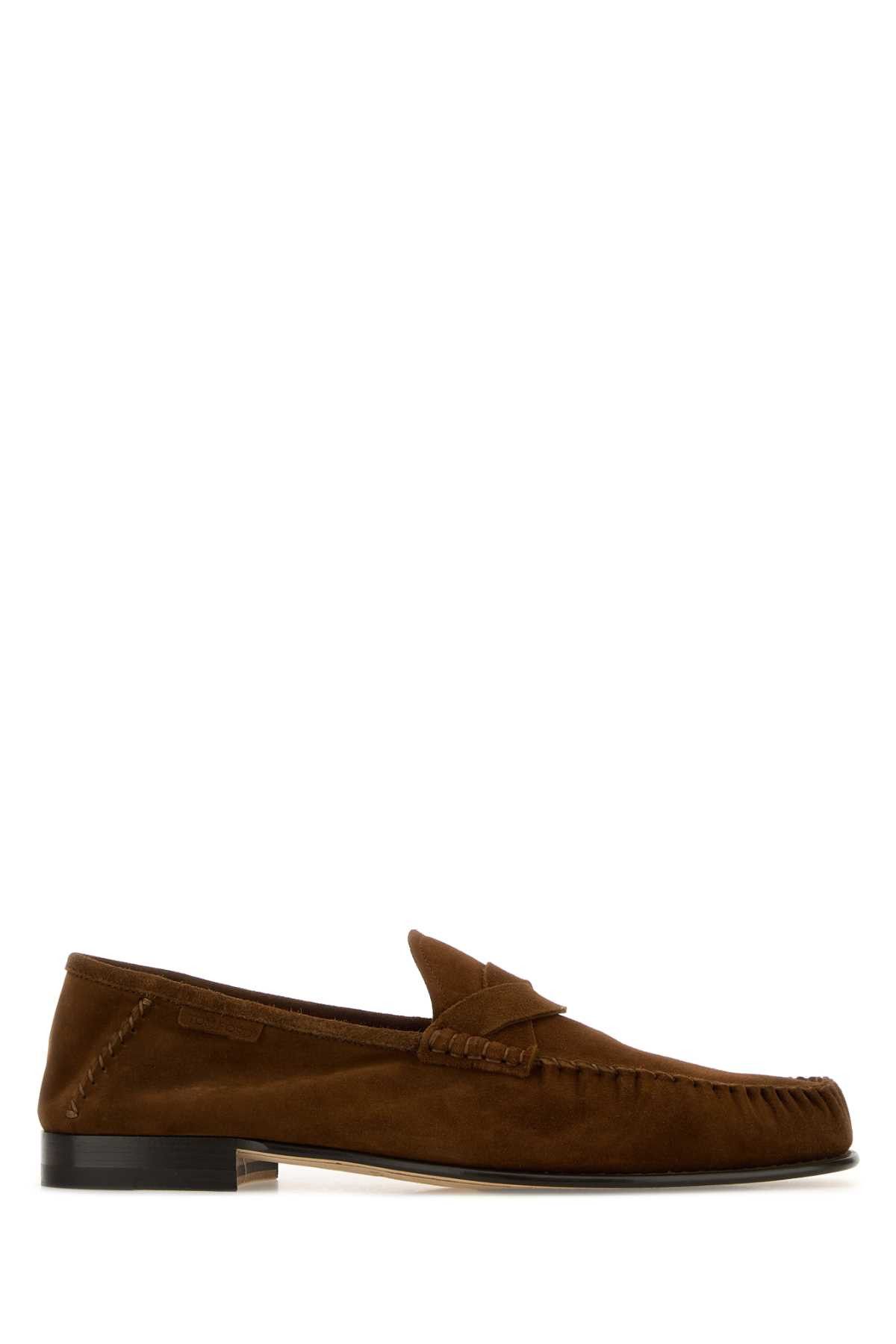 Tom Ford Brown Suede Loafers Size US 7 / EU 40 - 1 Thumbnail