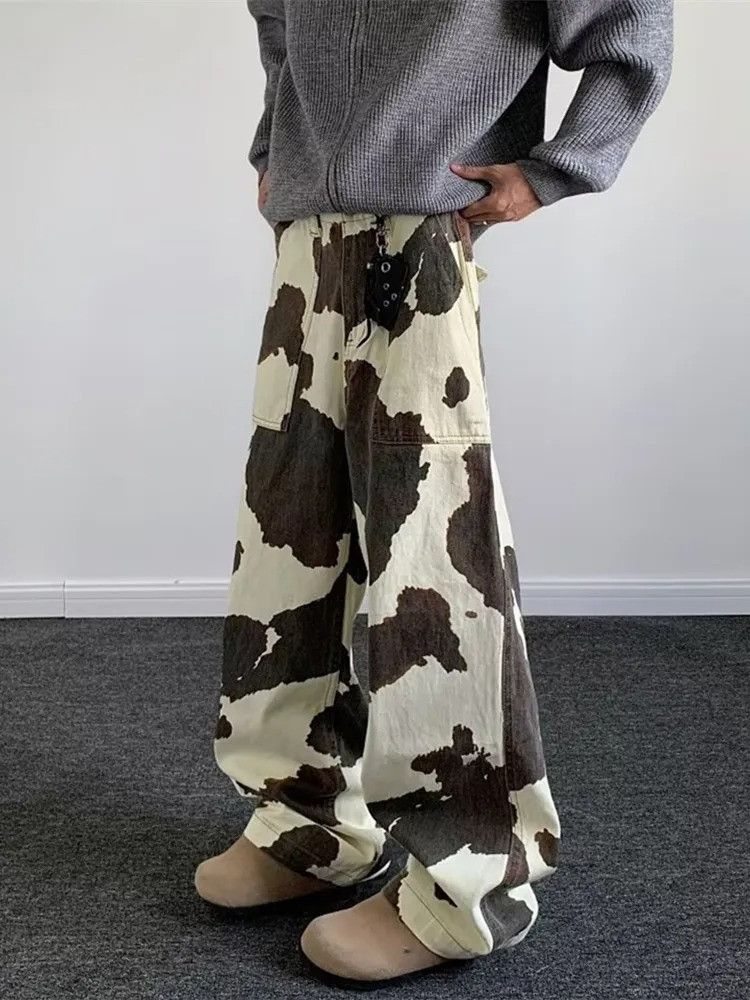Vintage Cyber Y2K Streetwear Cow Pattern Baggy Size US 30 / EU 46 - 5 Thumbnail