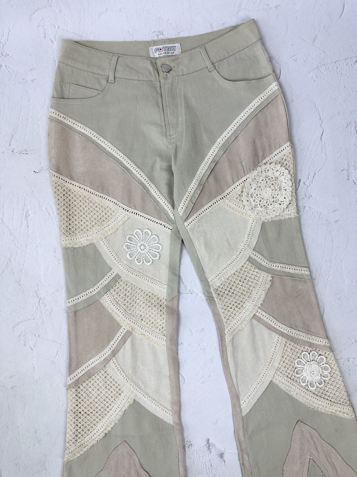 Japanese Brand × Vintage Vintage Embroidered Floral Women’s Pants Size 26" / US 2 / IT 38 - 3 Thumbnail
