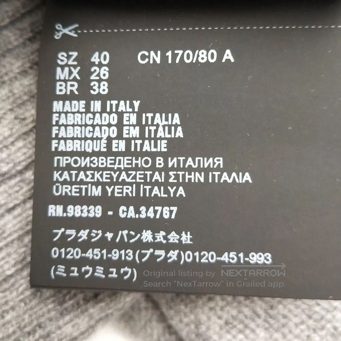 Prada Prada Gray Cashmere Long Sleeve Sweater . Size L / US 10 / IT 46 - 6 Thumbnail