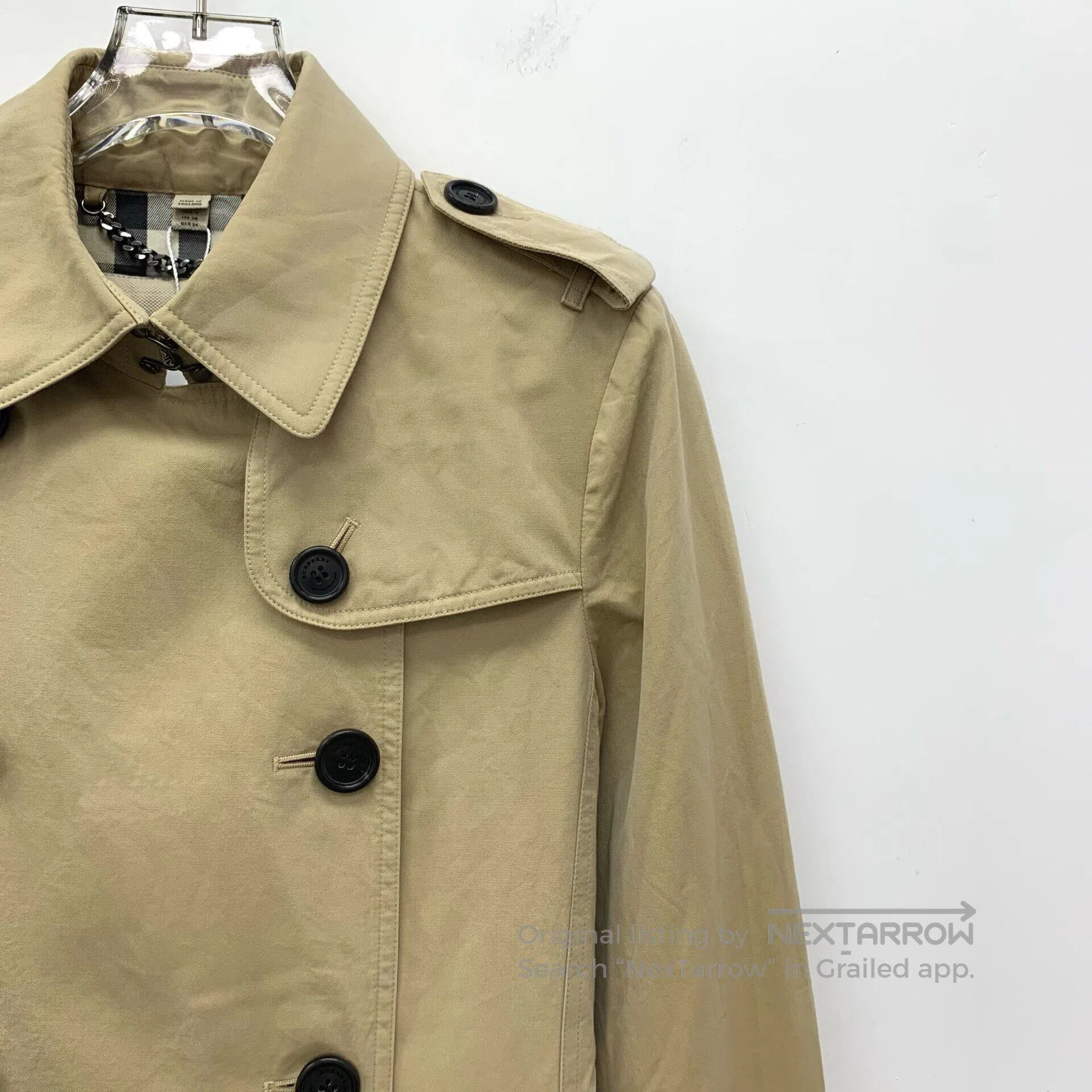 Burberry Burberry Brown Cotton Collar Double-breasted Long Sleeve B Size XS / US 0-2 / IT 36-38 - 3 Thumbnail
