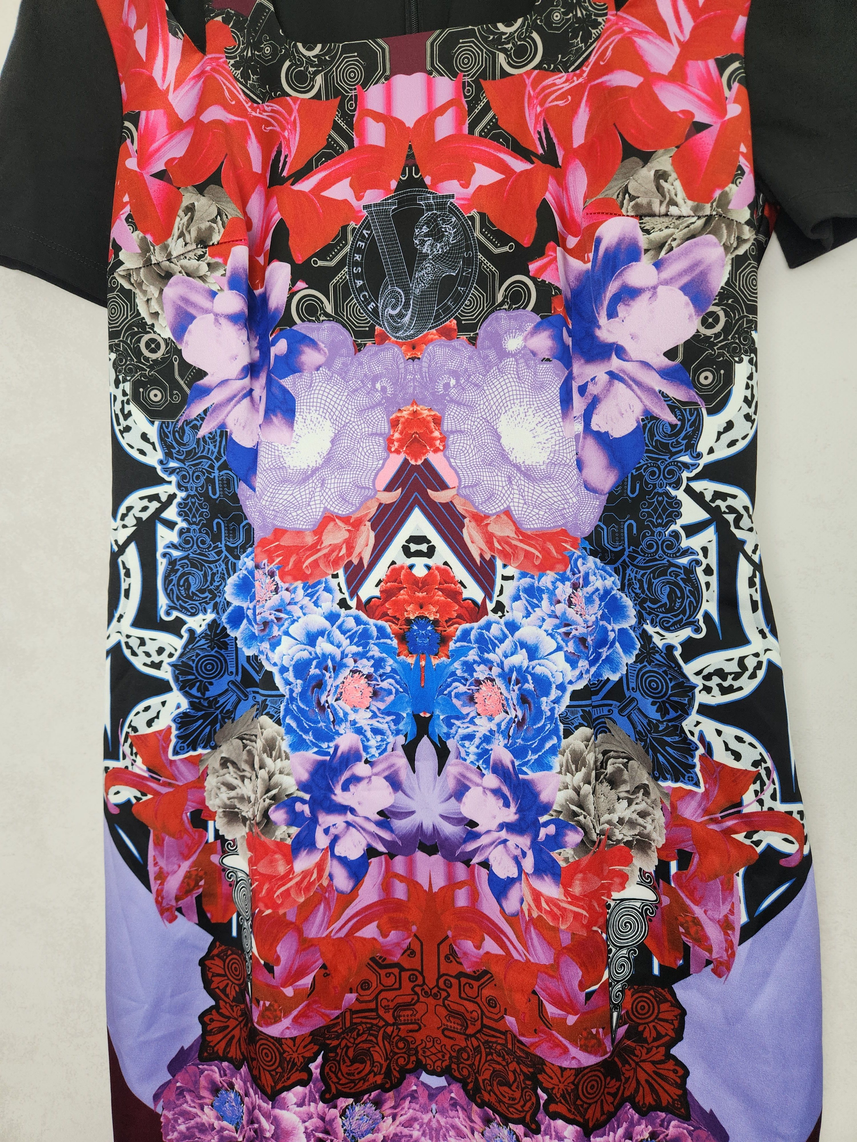 Versace Versace jeans colorfull floral A-line dress Size M / US 6-8 / IT 42-44 - 4 Thumbnail