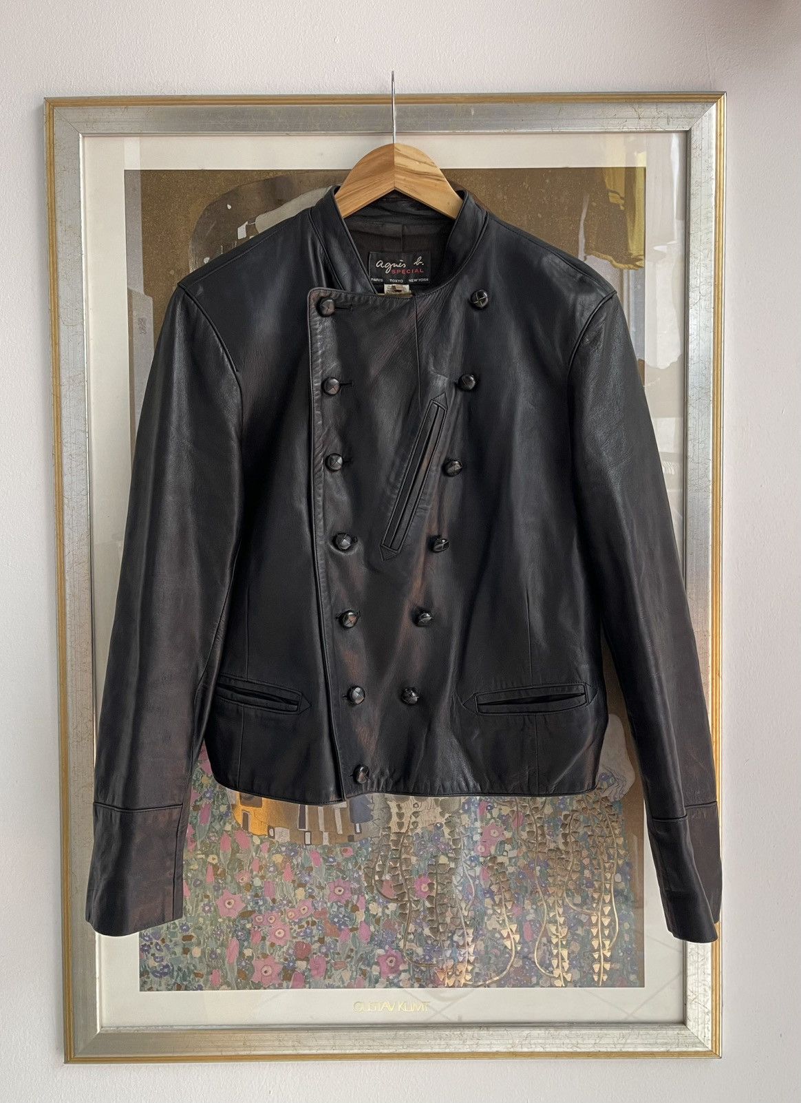 agnes b. Agnés B Leather Jacket Napoleon VERY RARE | Grailed