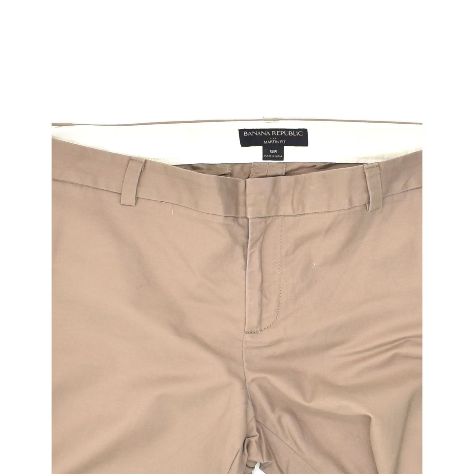 Banana Republic BANANA REPUBLIC Womens Martin Fit Chino Trousers Beige Large W34 L29 US 12 Size 36" / US 14 / IT 50 - 4 Thumbnail