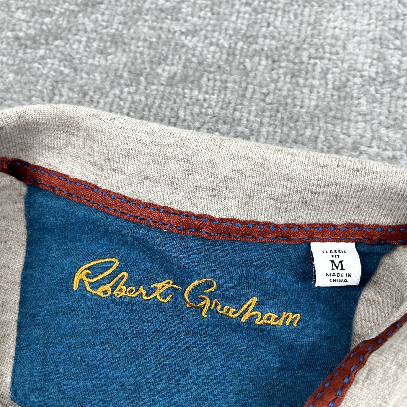 Robert Graham Robert Graham Shirt Mens Medium Brown Polo Flip Collar Casual Preppy Work Office Size US M / EU 48-50 / 2 - 4 Thumbnail