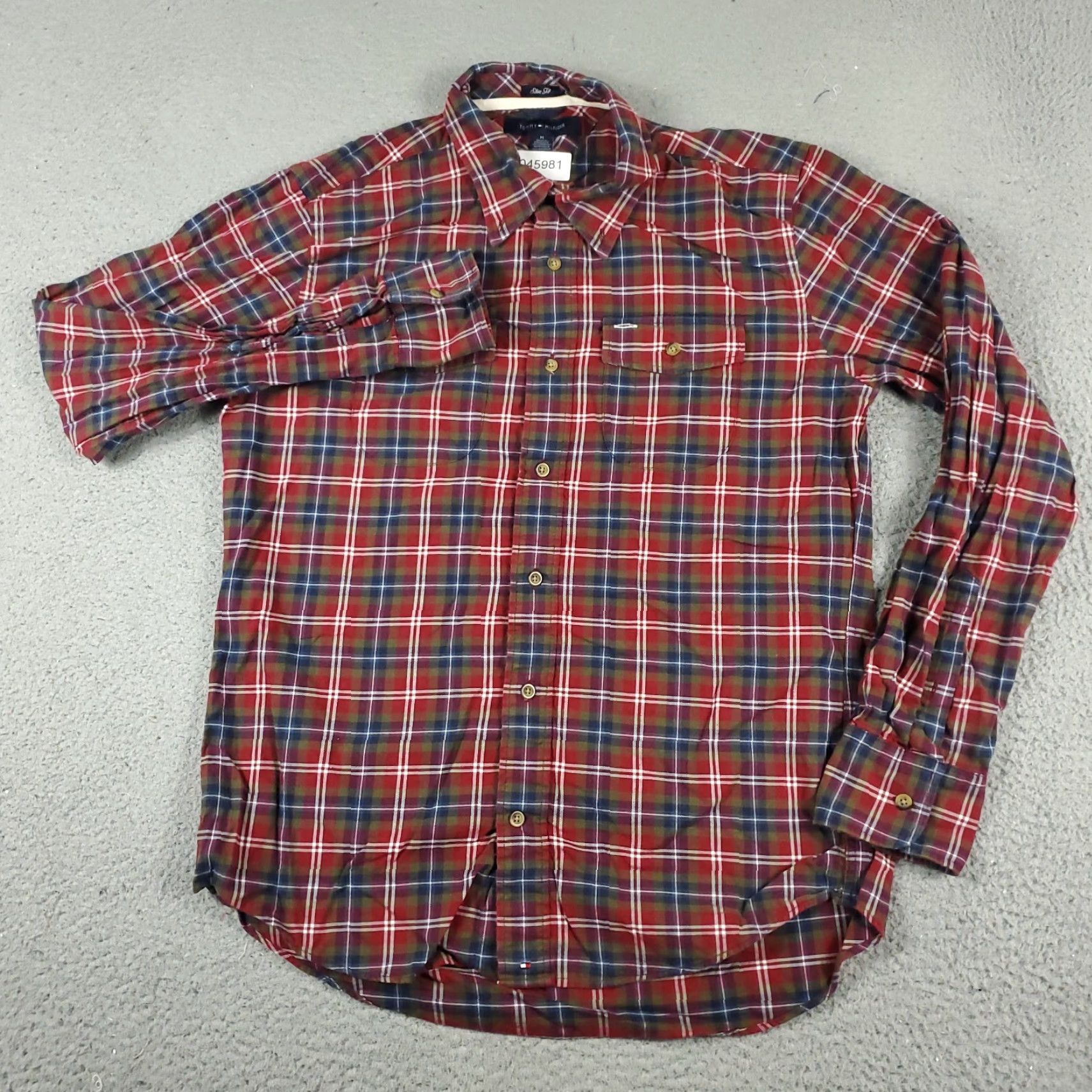Tommy Hilfiger Tommy Hilfiger Shirt Mens Medium Red Plaid Button-Up Long Sleeve Casual Mens Size US M / EU 48-50 / 2 - 2 Thumbnail