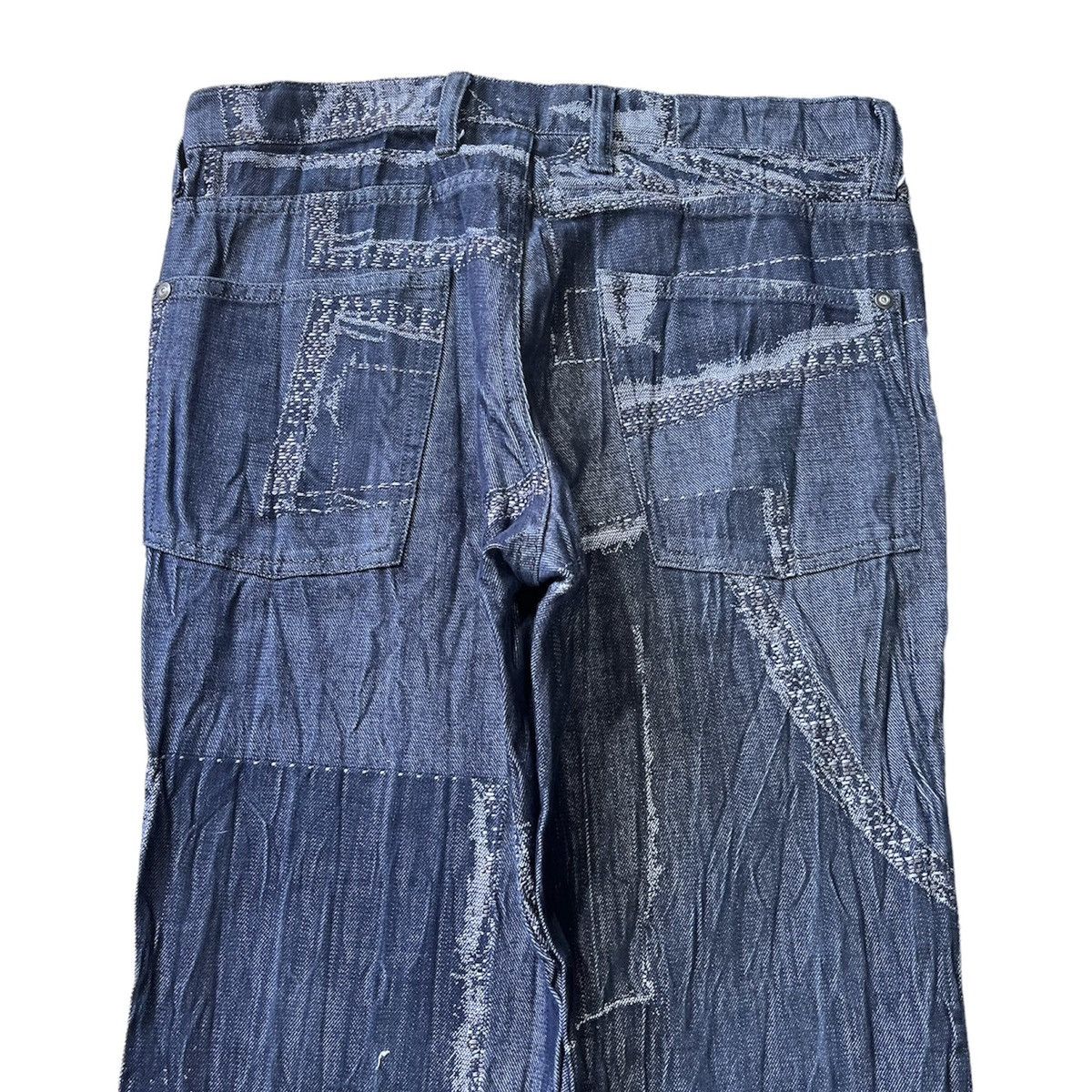 Issey Miyake × Vintage Vintage Issey Miyake Men Sashiko Denim Pants Size US 33 - 12 Thumbnail