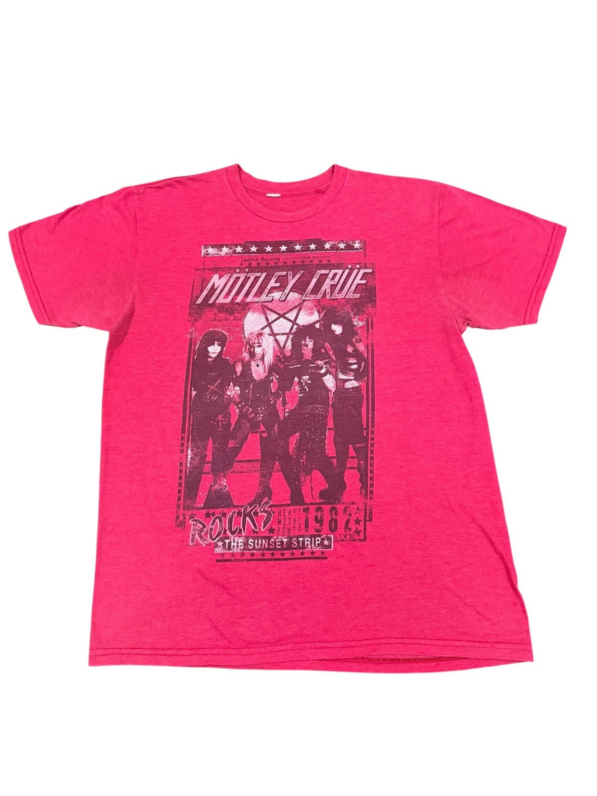 Band Tees Motley Crue Leathur Records Rock Band Vintage Style Size US L / EU 52-54 / 3 - 1 Thumbnail