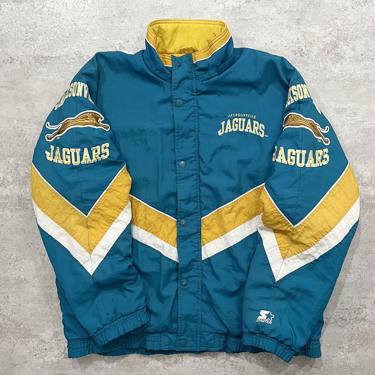 image of VTG 90's Nfl Jacksonville Jaguars Logo Starter Puffer Jacket, Men's (Size XL)