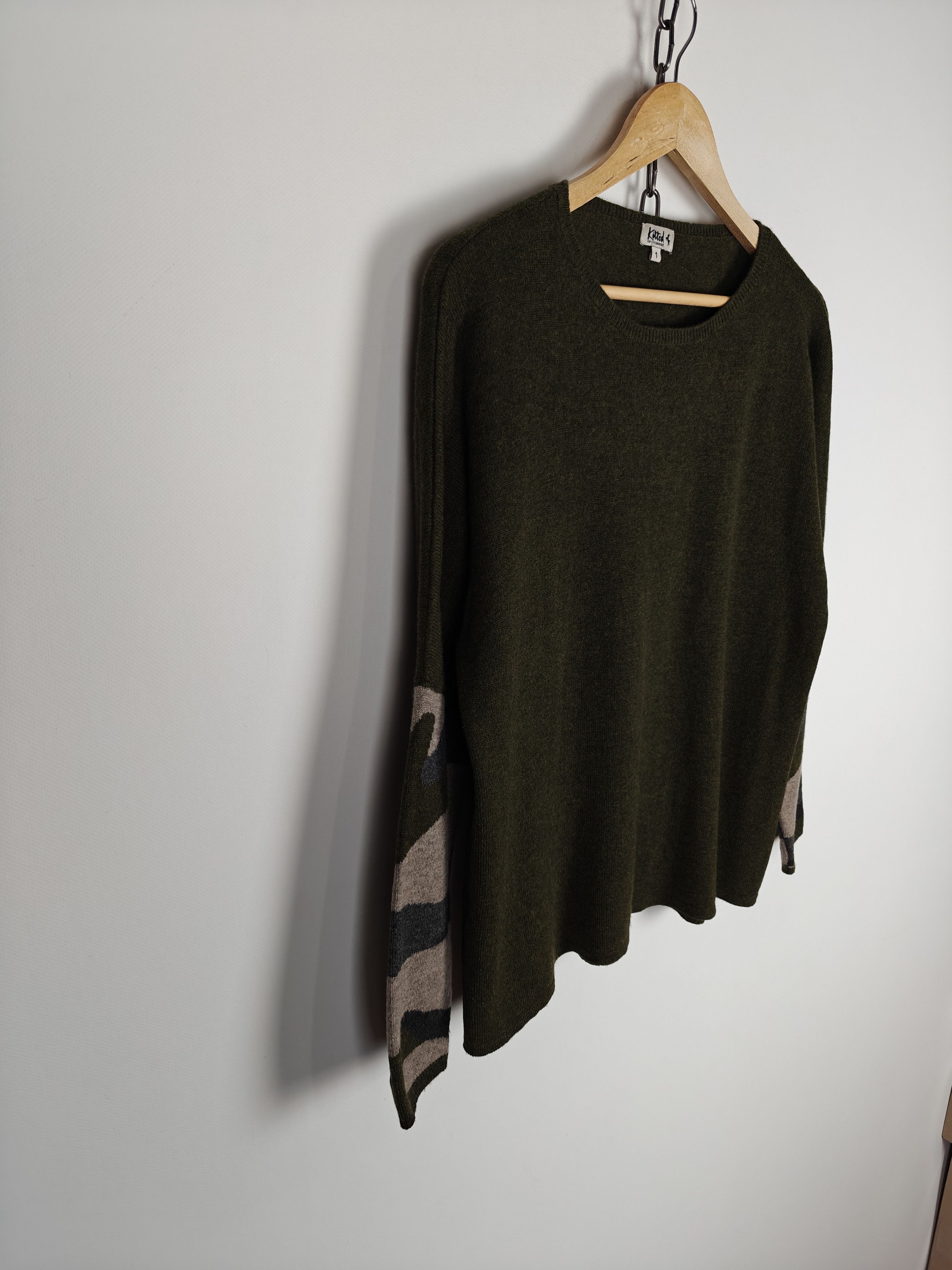 Other Kitted Cashmere Sweater Camo Sleeves Pullover M Size US M / EU 48-50 / 2 - 4 Thumbnail