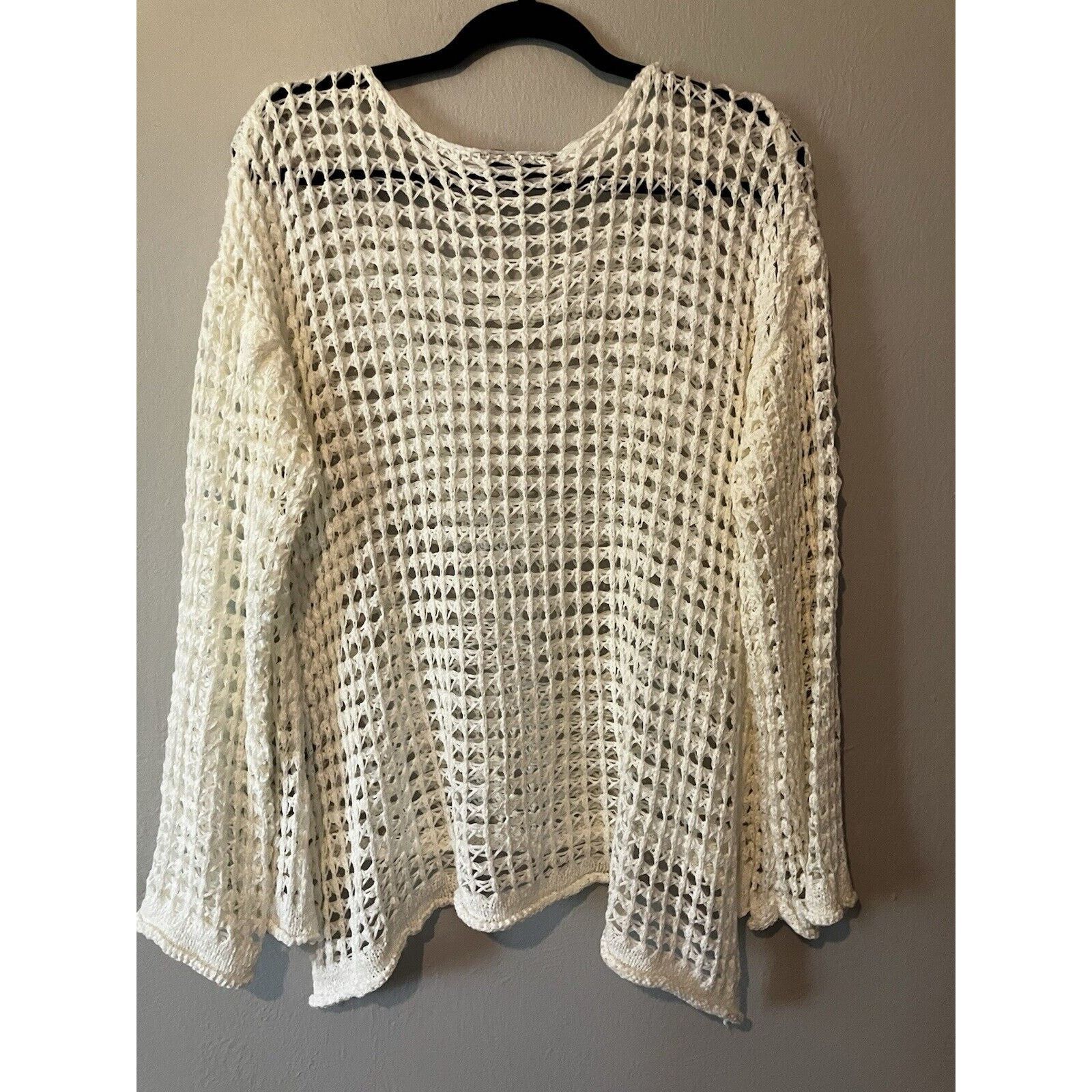 Other Vici cream open knit oversized cardigan sweater size s/m Size M / US 6-8 / IT 42-44 - 2 Thumbnail