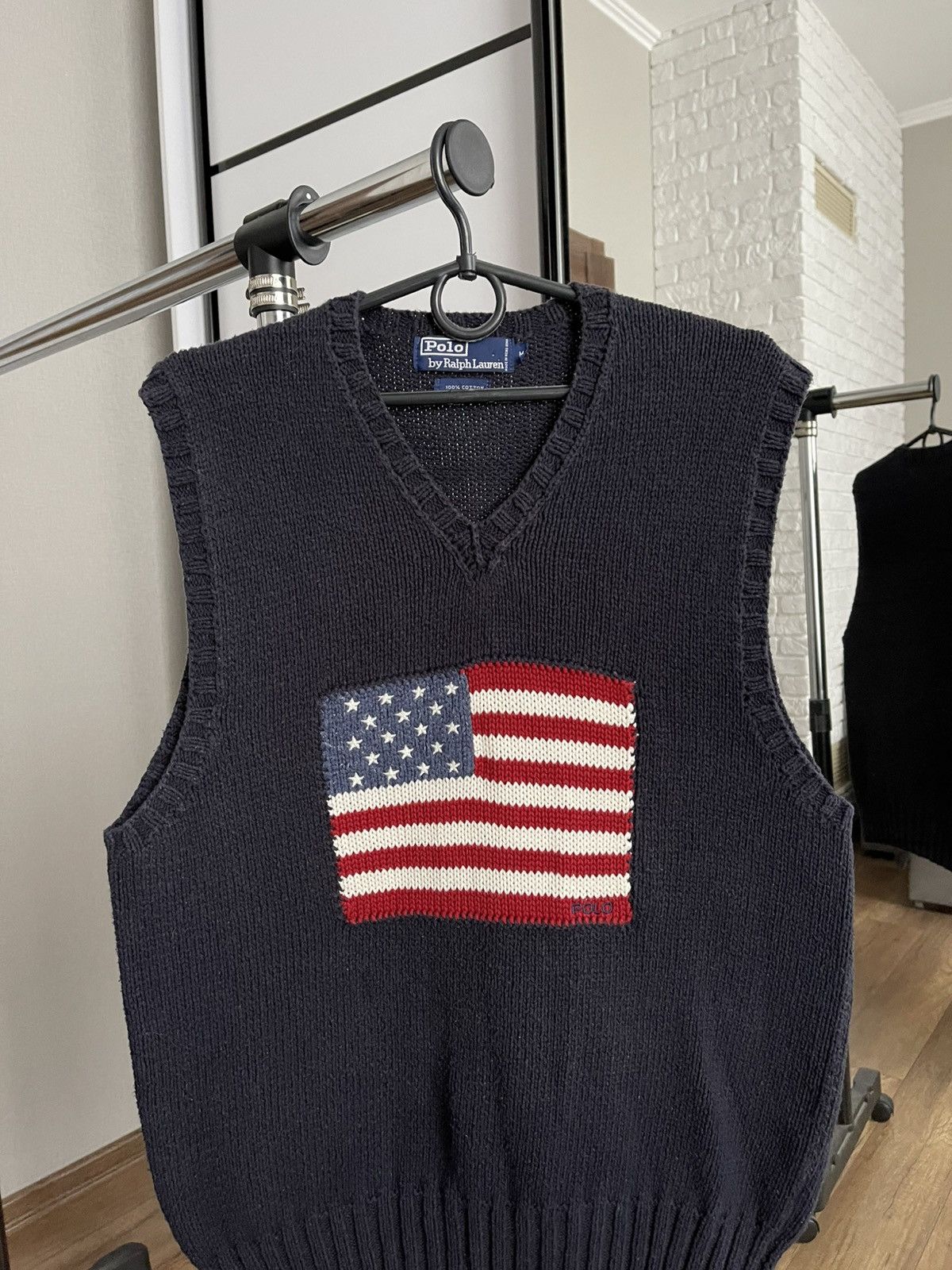 Polo Ralph Lauren Polo Ralph Lauren RL Vintage American Flag Knit Vest Sweater Size US M / EU 48-50 / 2 - 5 Thumbnail
