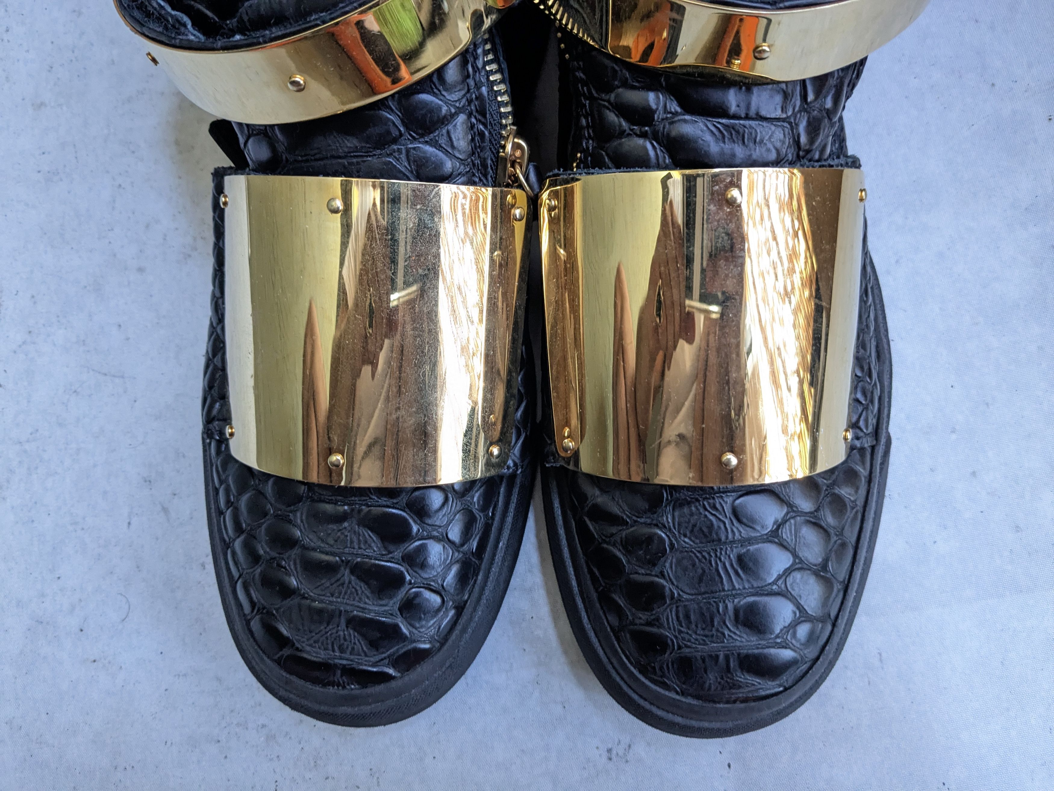 Giuseppe Zanotti Giuseppe Zanotti Sneakers Black Gold 11 44 High Tops Size US 11 / EU 44 - 4 Thumbnail