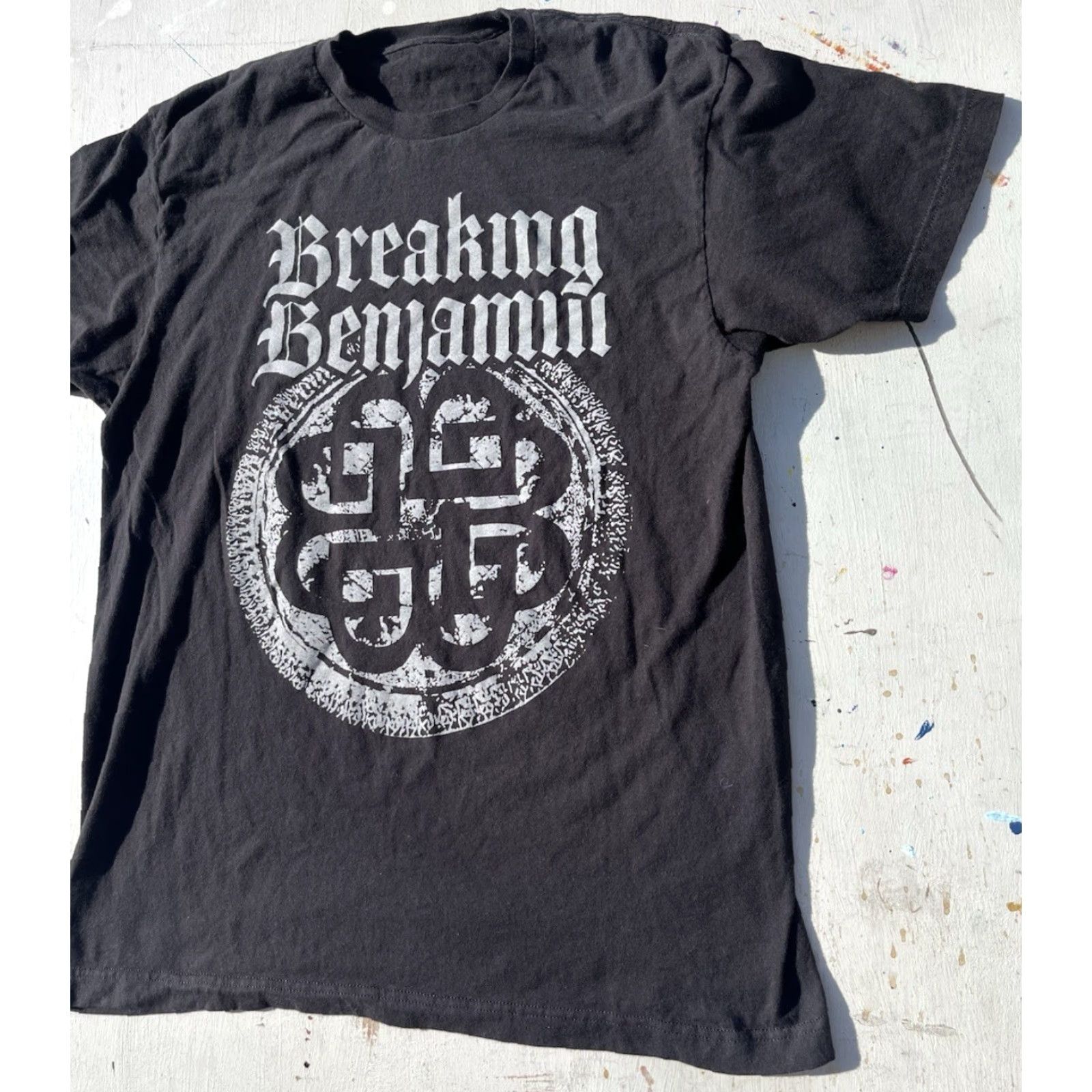 Vintage Breaking Benjamin Men's T-Shirt Black Spell-Out NO SIZE Y2K Rap Rock Emo NuMETAL Size US M / EU 48-50 / 2 - 5 Thumbnail