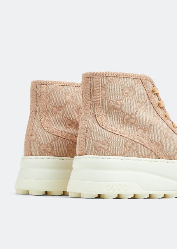 Gucci o1s1wg110425 Women's GG Sneakers in Beige Size US 9 / IT 39 - 2 Thumbnail