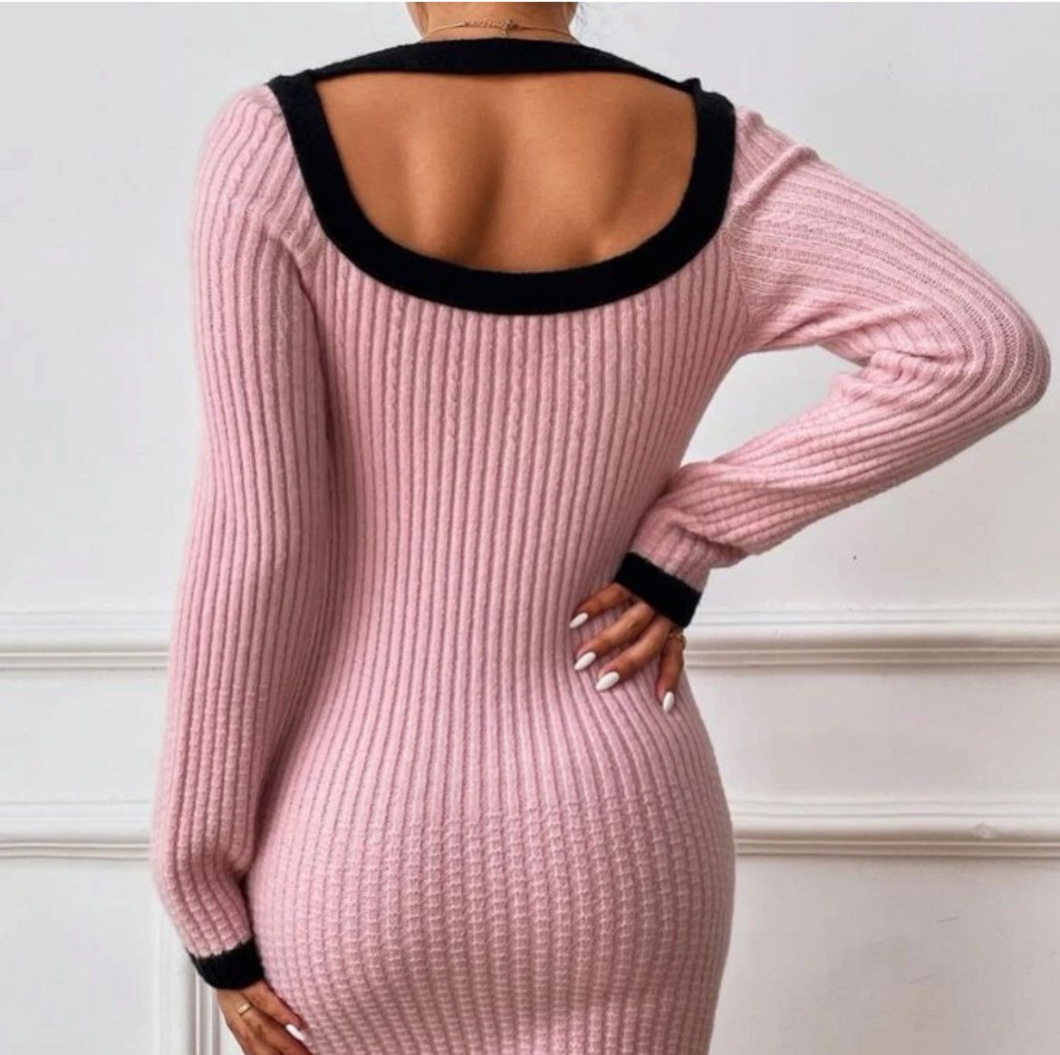 Designer × Other NWT, Lavishly Paris Elegant Pink Sweater Dress. Size Medium Size M / US 6-8 / IT 42-44 - 6 Thumbnail