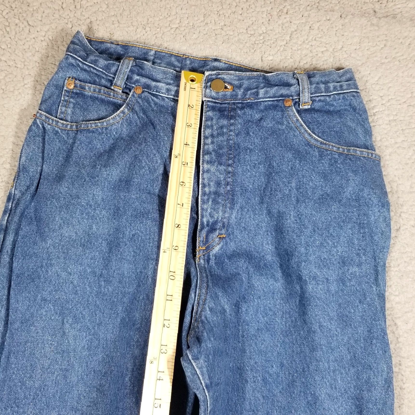 Vintage VINTAGE Heartland Jeans Mom Womens 31x34 Blue High Rise Tapered 5-Pocket Denim Cotton Size 24" / US 00 / IT 34 - 6 Thumbnail