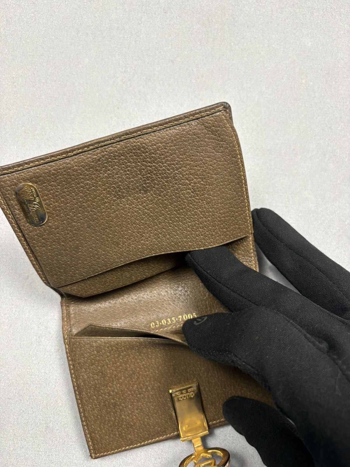 Gucci Vintage 90s Gucci GG Monogram Canvas Wallet Metal Logo Size ONE SIZE - 11 Thumbnail