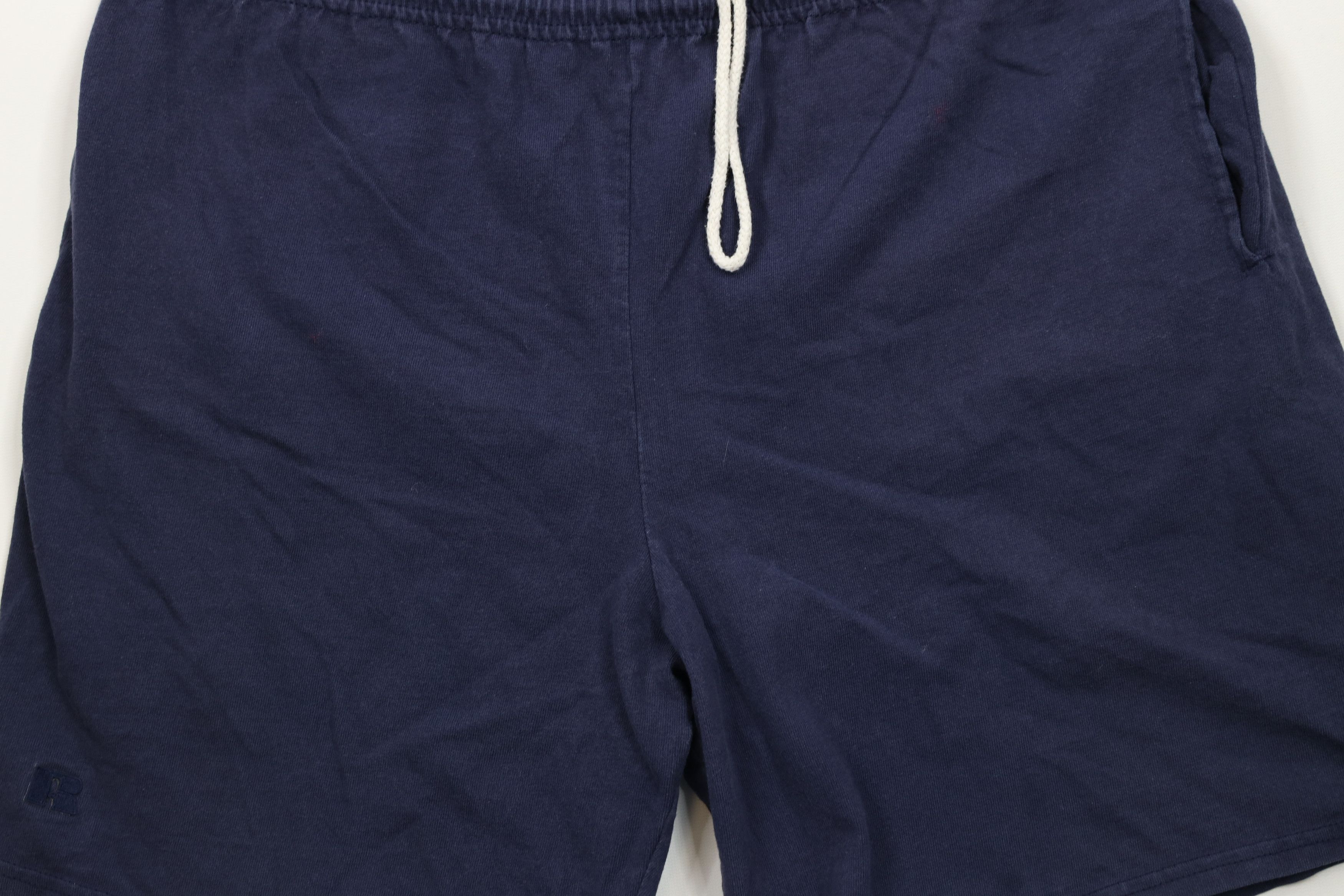 Russell Athletic × Vintage Vintage 90s Russell Athletic Above Knee Shorts Blue Cotton Size US 32 / EU 48 - 3 Thumbnail