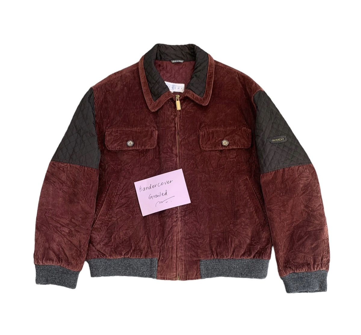 Givenchy Givenchy Gentlemen Corduroy & Quilted Jacket Size US M / EU 48-50 / 2 - 1 Thumbnail