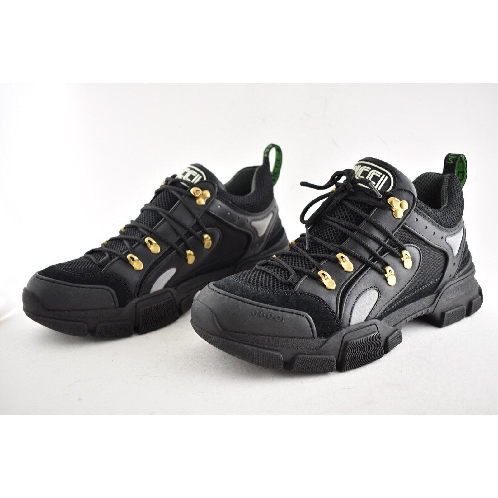 Gucci Gucci Mens Flashtrek Journey Black Leather Hiker Size US 8 / EU 41 - 9 Thumbnail