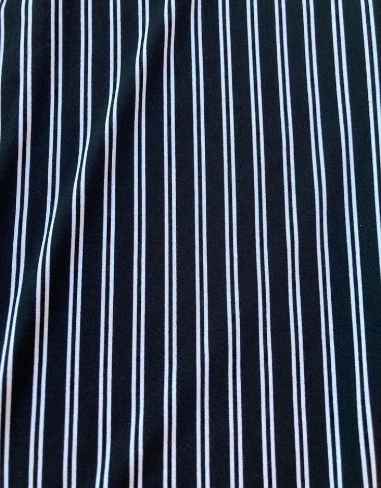 Chicos Chico’s Y2K Black White stripe Wide Leg Palazzo Pants Size 0 Size 25" / US 0 / IT 36 - 4 Thumbnail