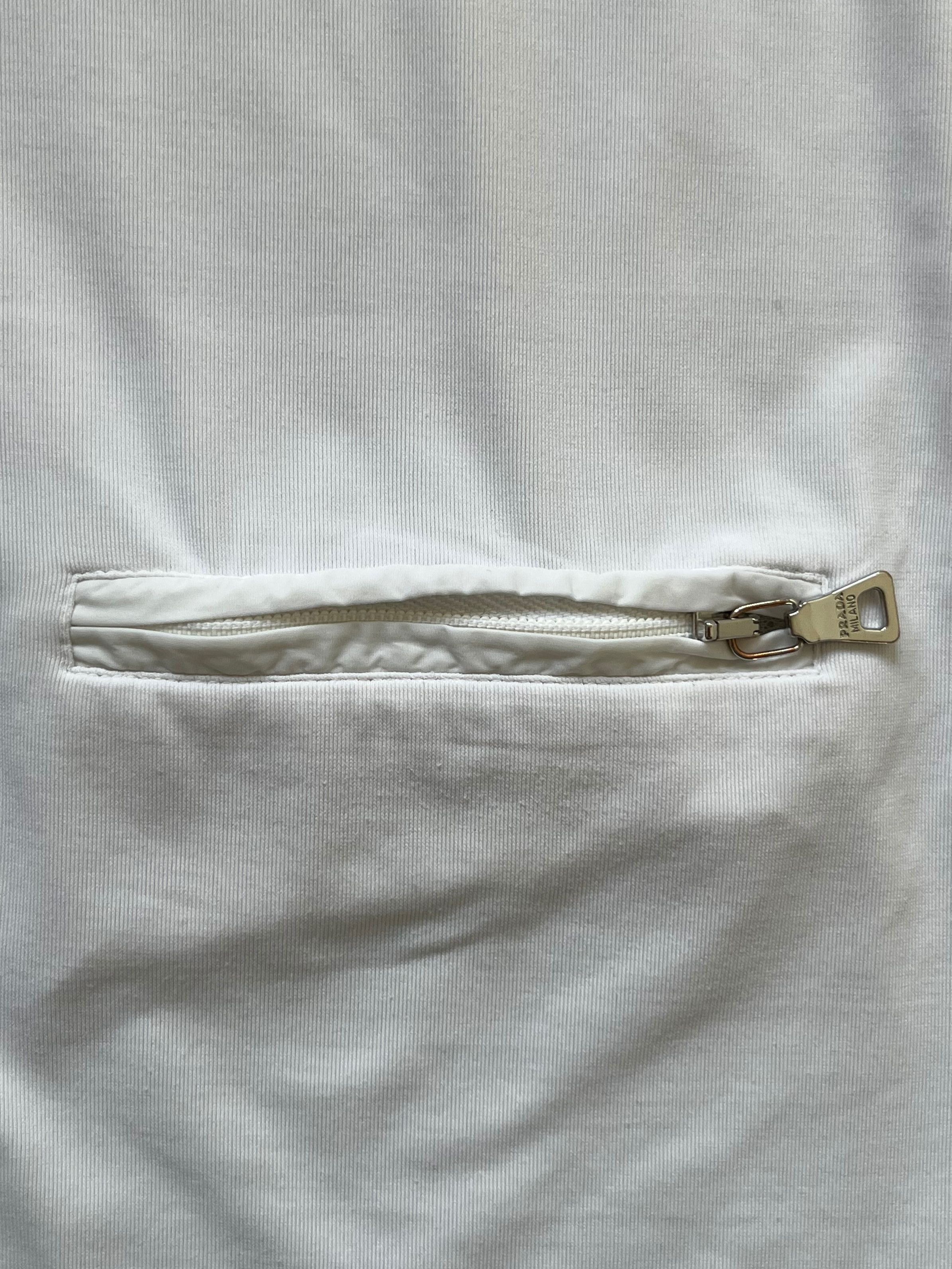 Prada Prada sport white nylon long sleeve tshirt Size L / US 10 / IT 46 - 6 Thumbnail