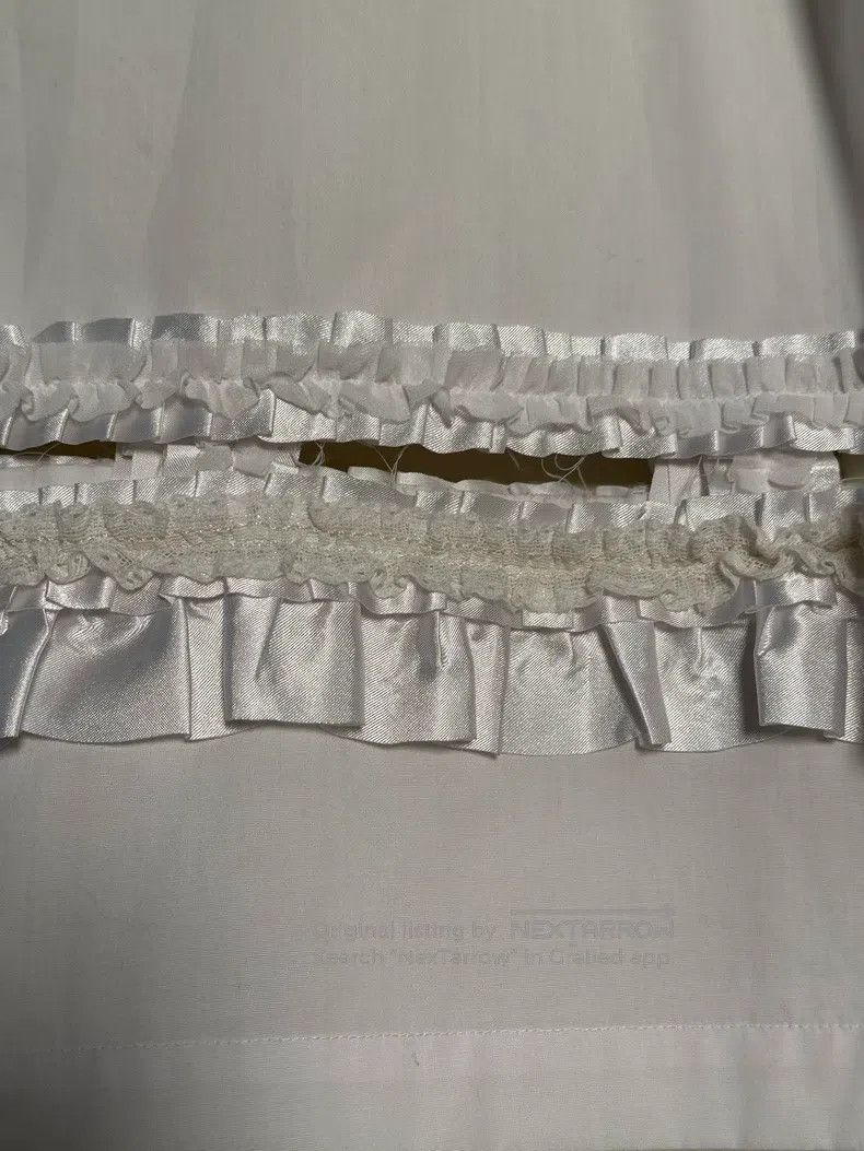 Comme des Garcons Comme Des Garcons White Cotton Lace Frill Off-shoulder Sho Size XS / US 0-2 / IT 36-38 - 4 Thumbnail