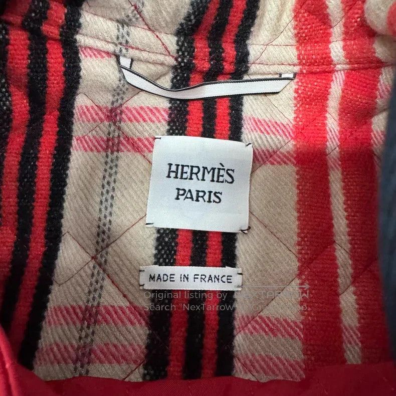 Hermes Hermes Red diamond-stitched quilted asymmetrical hem mid-l Size XXS / US 00 / IT 34 - 6 Thumbnail