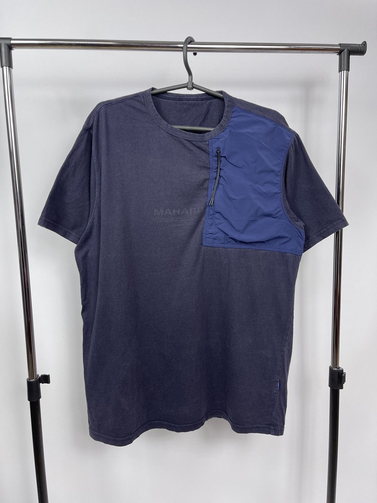 Maharishi Pocket T-Shirt Mens Size L Blue Short Sleeve