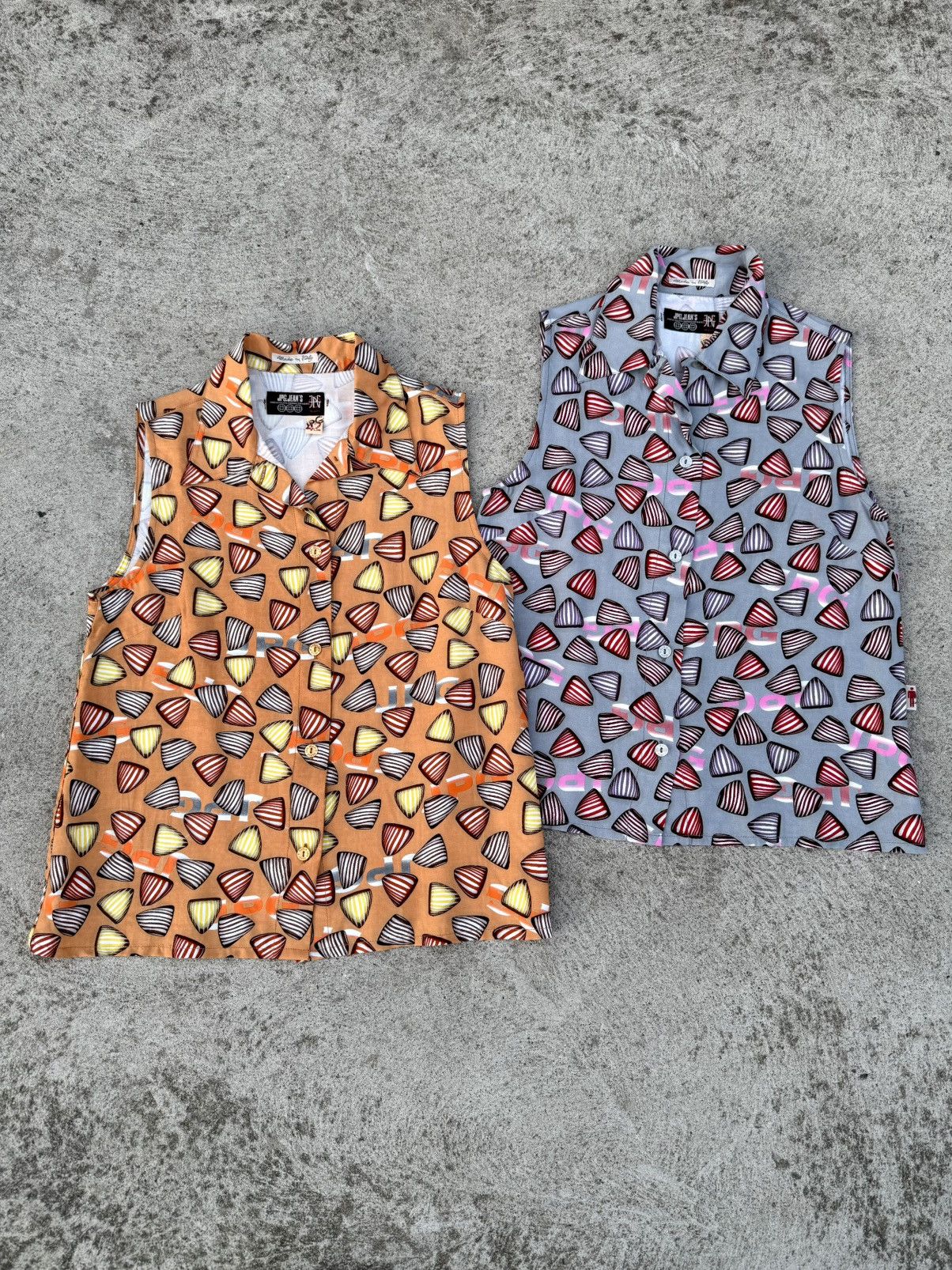 Jean Paul Gaultier × Vintage Lot of 2 Vintage 00’s JPG Jean’s Donna Sleeveless Shirts Size M / US 6-8 / IT 42-44 - 1 Thumbnail
