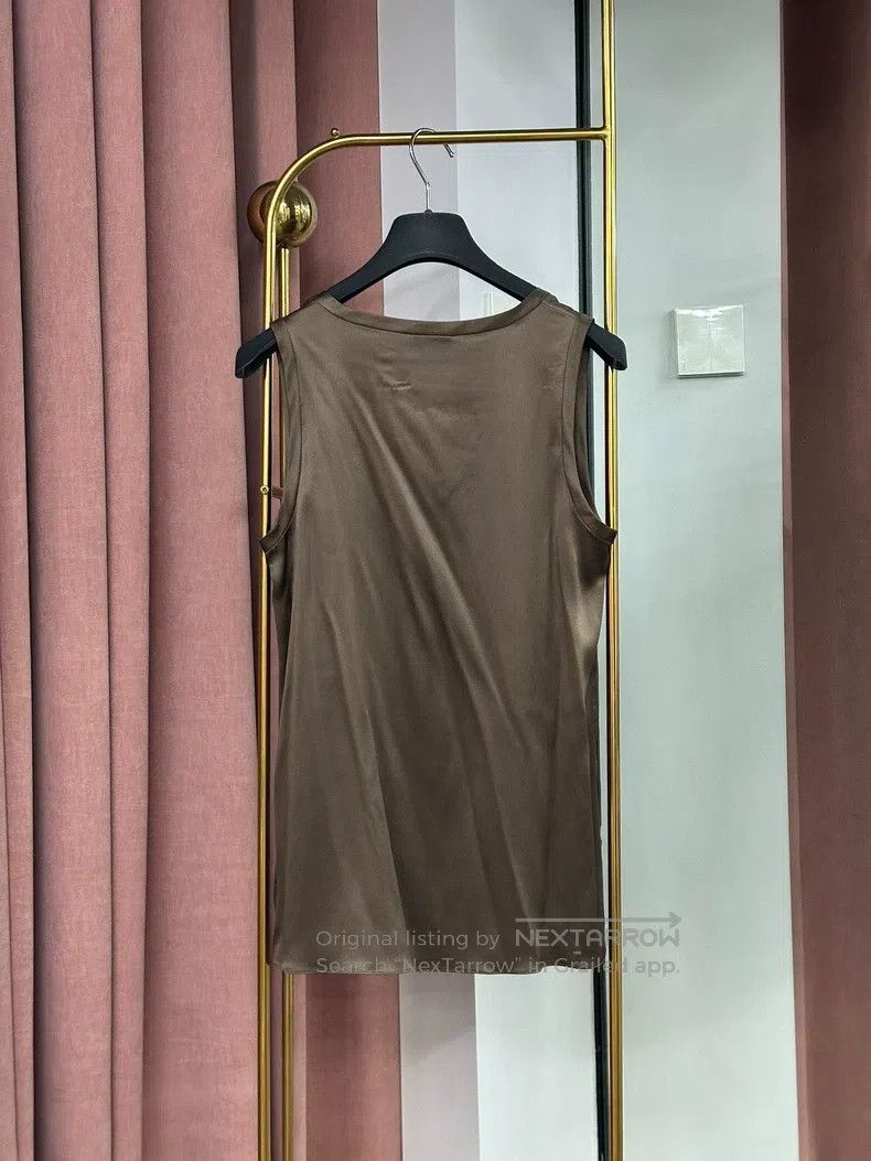 Brunello Cucinelli Brunello Cucinelli Brown Silk Vest Size XS / US 0-2 / IT 36-38 - 5 Thumbnail