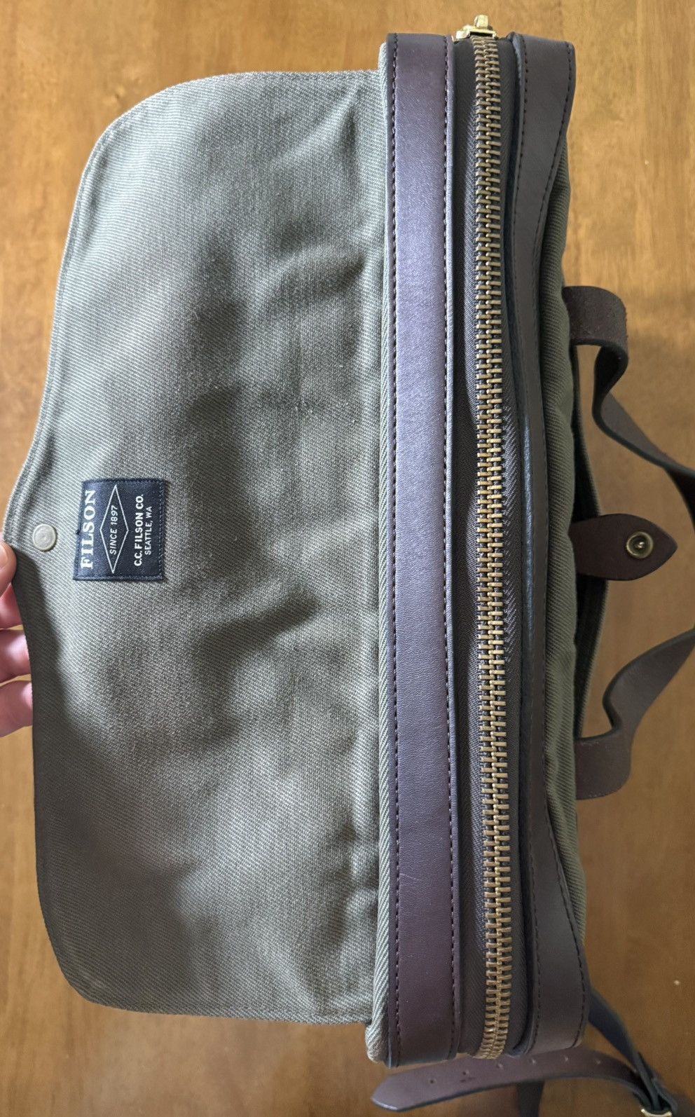 Filson Filson 256 Briefcase Otter Green USA Made Black Label Size ONE SIZE - 9 Thumbnail