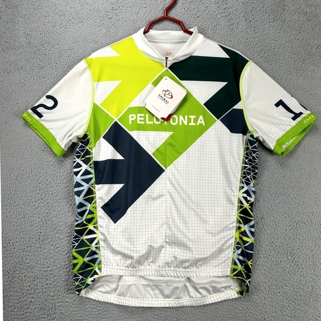 Vintage Primal Cycling Jersey Shirt Adult XL Green White Geometric Athletic Mens NEW Size US XL / EU 56 / 4 - 3 Thumbnail