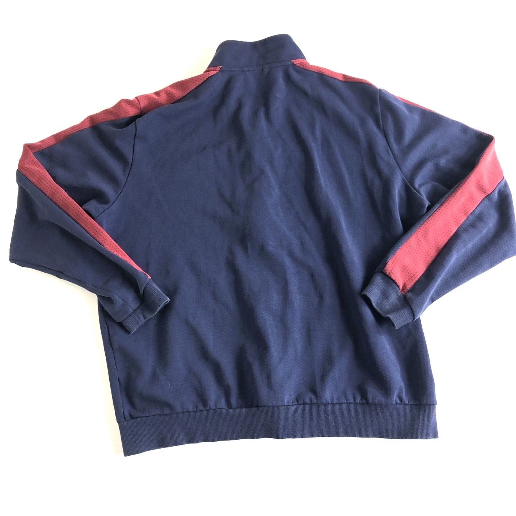 Puma PUMA Blue Striped Contrast Mock Neck Full Zip Cardigan Sweater Jacket XL Men Regular Full Zip Winter Spring Summer Fall Casual Size US XL / EU 56 / 4 - 4 Thumbnail