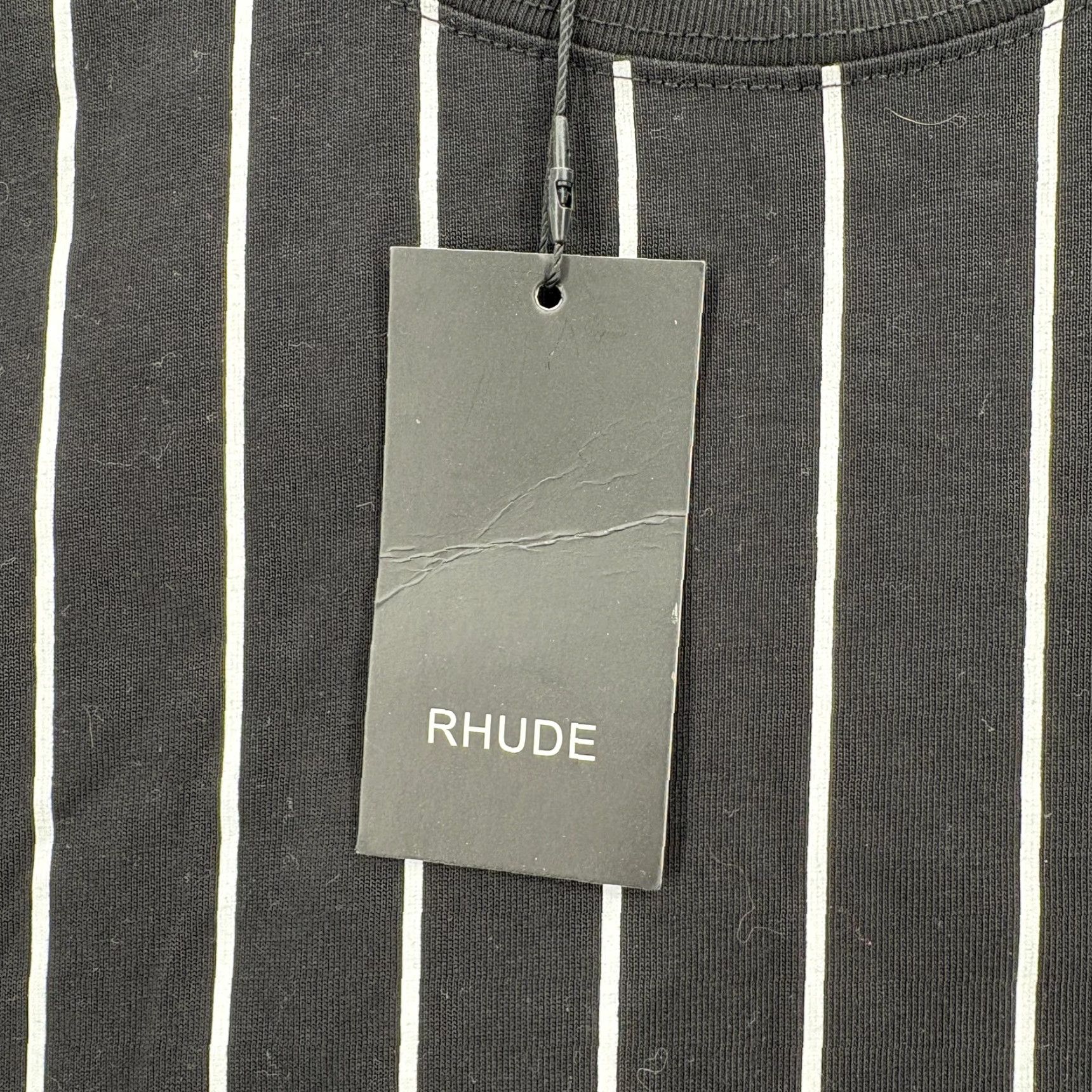 Rhude Rhude Shirt Mens 4XL Black White Pinstripe Crest Logo Cotton Tee Streetwear NWT Size US XXL / EU 58 / 5 - 4 Thumbnail