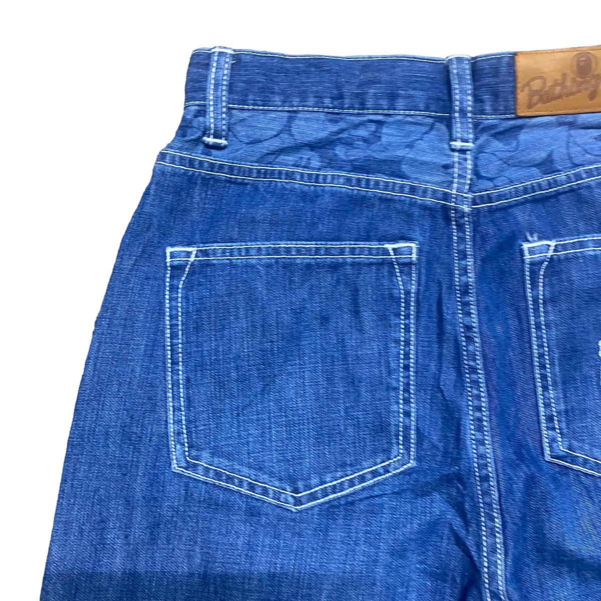 Bape Bape Denim Baggy Pants Head Logo Size 24" / US 00 / IT 34 - 12 Thumbnail