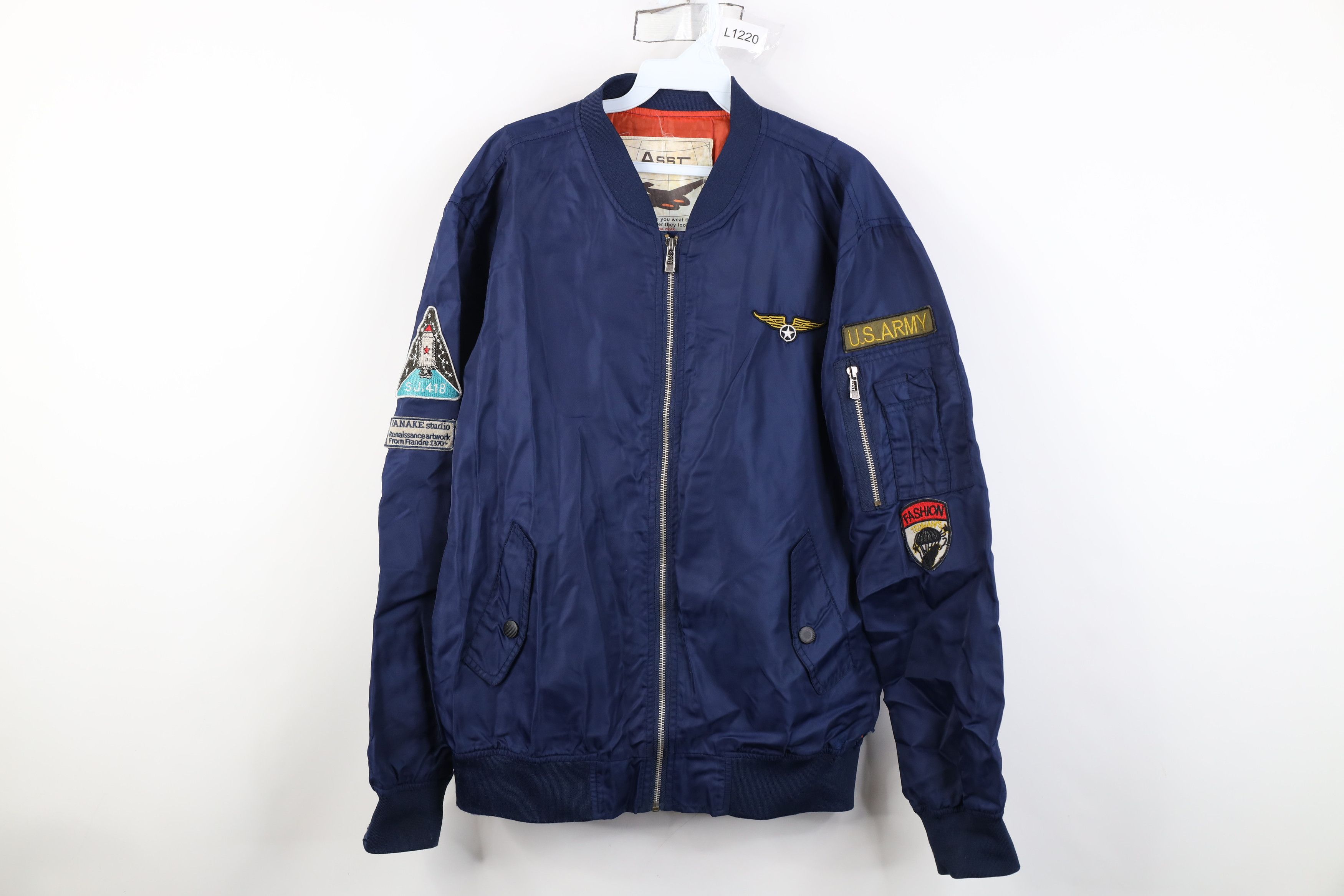 Vintage Vintage 90s Streetwear Military Style Flight Bomber Jacket Size US L / EU 52-54 / 3 - 1 Thumbnail