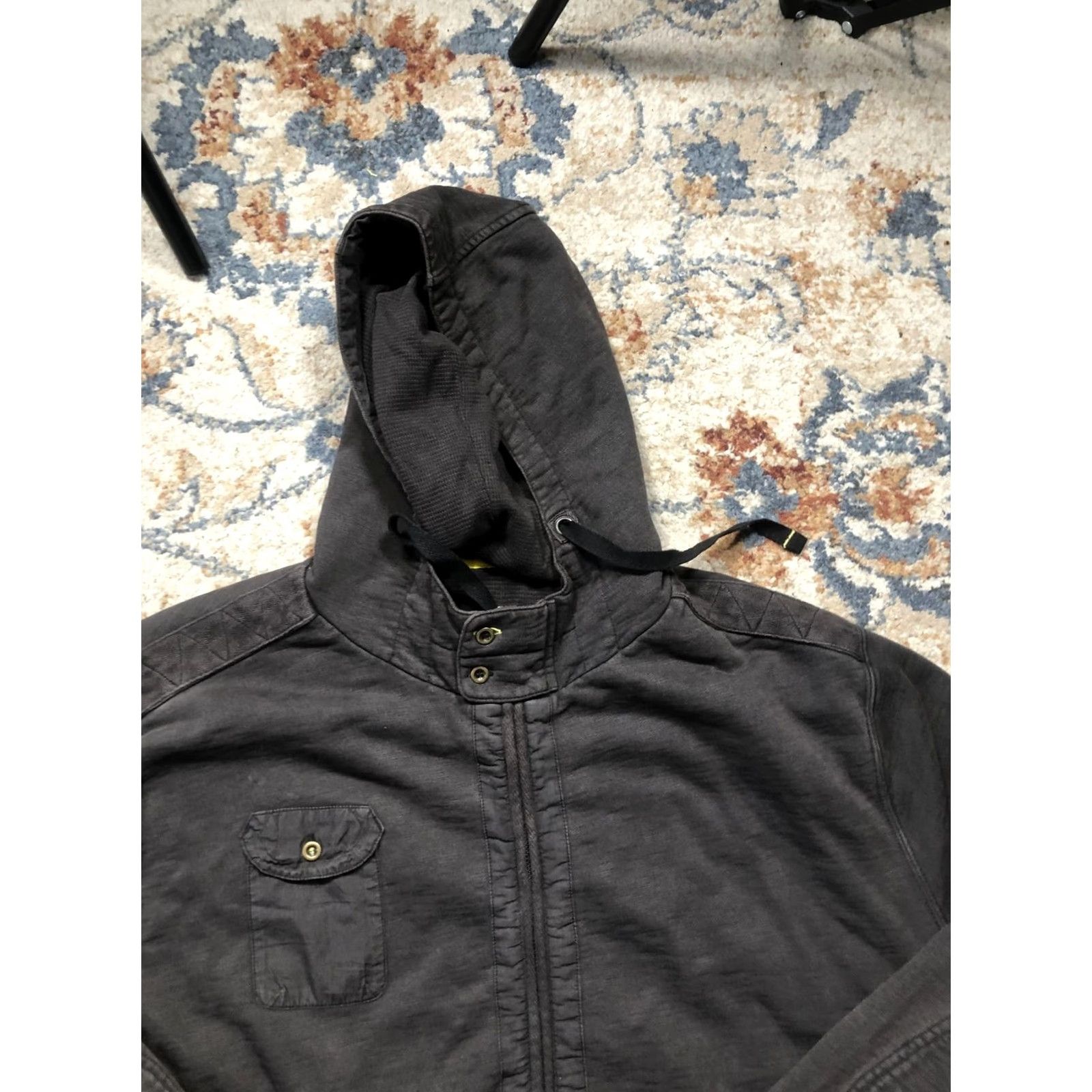 Carbon2Cobalt VINTAGE Carbon2cobalt Hoodie Sweatshirt Mens XL Black Full Zip Elbow Patch Cotton Jacket Size US XL / EU 56 / 4 - 2 Thumbnail