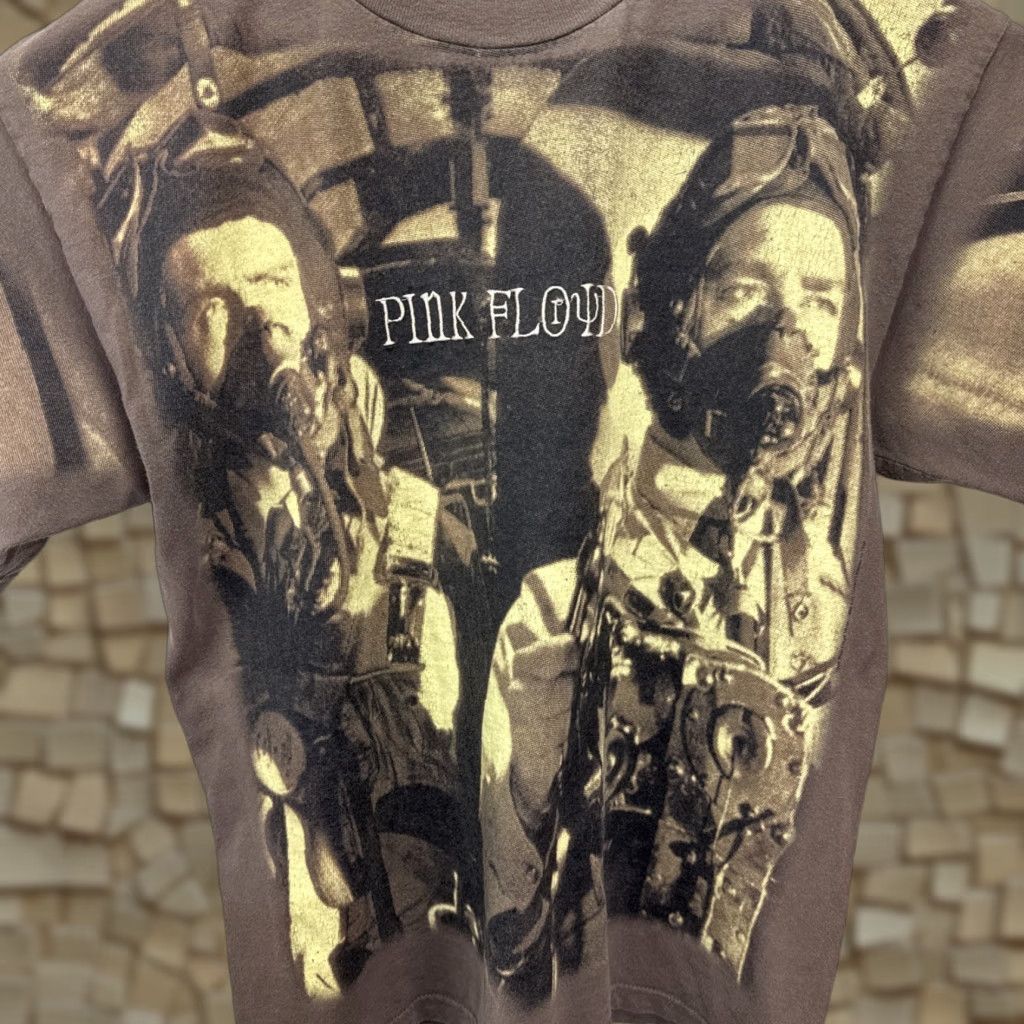 AAA VINTAGE Pink Floyd All Over Print T-Shirt Men XL Brown 90s Band Music Embroidered Graphic Size US XL / EU 56 / 4 - 1 Thumbnail
