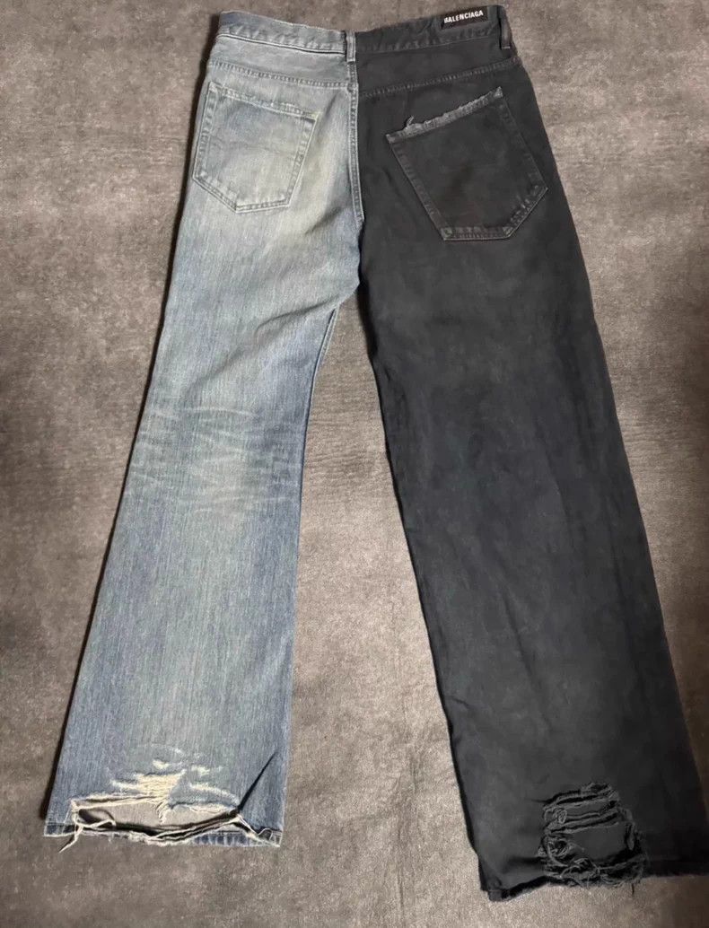 Balenciaga Balenciaga size XS Patchwork Drawstring Denim Pants Size US 27 - 1 Thumbnail