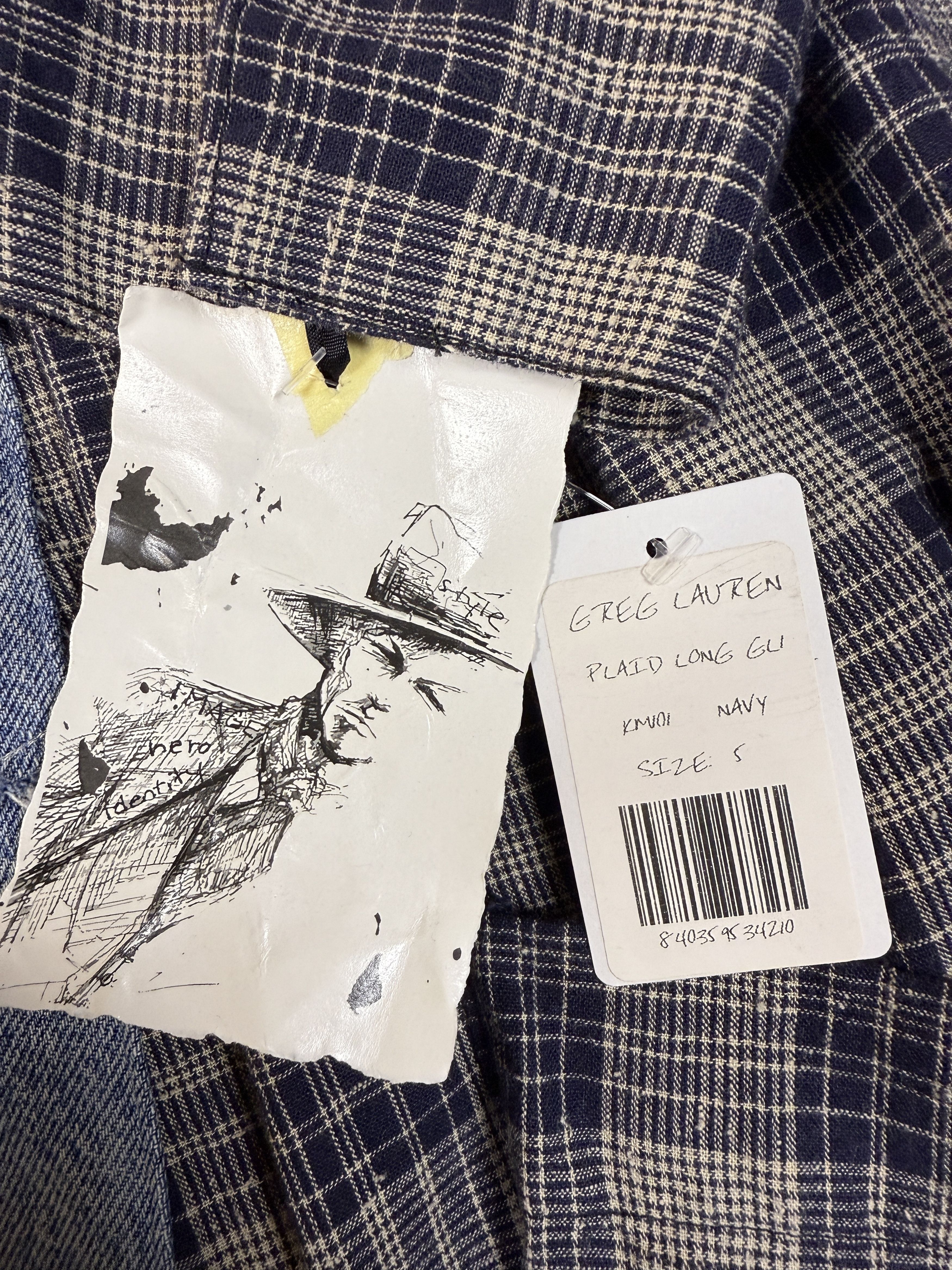 Greg Lauren $1600 Greg Lauren Plaid Denim-Trim Long GL1 kimono robe Size US XXL / EU 58 / 5 - 10 Thumbnail