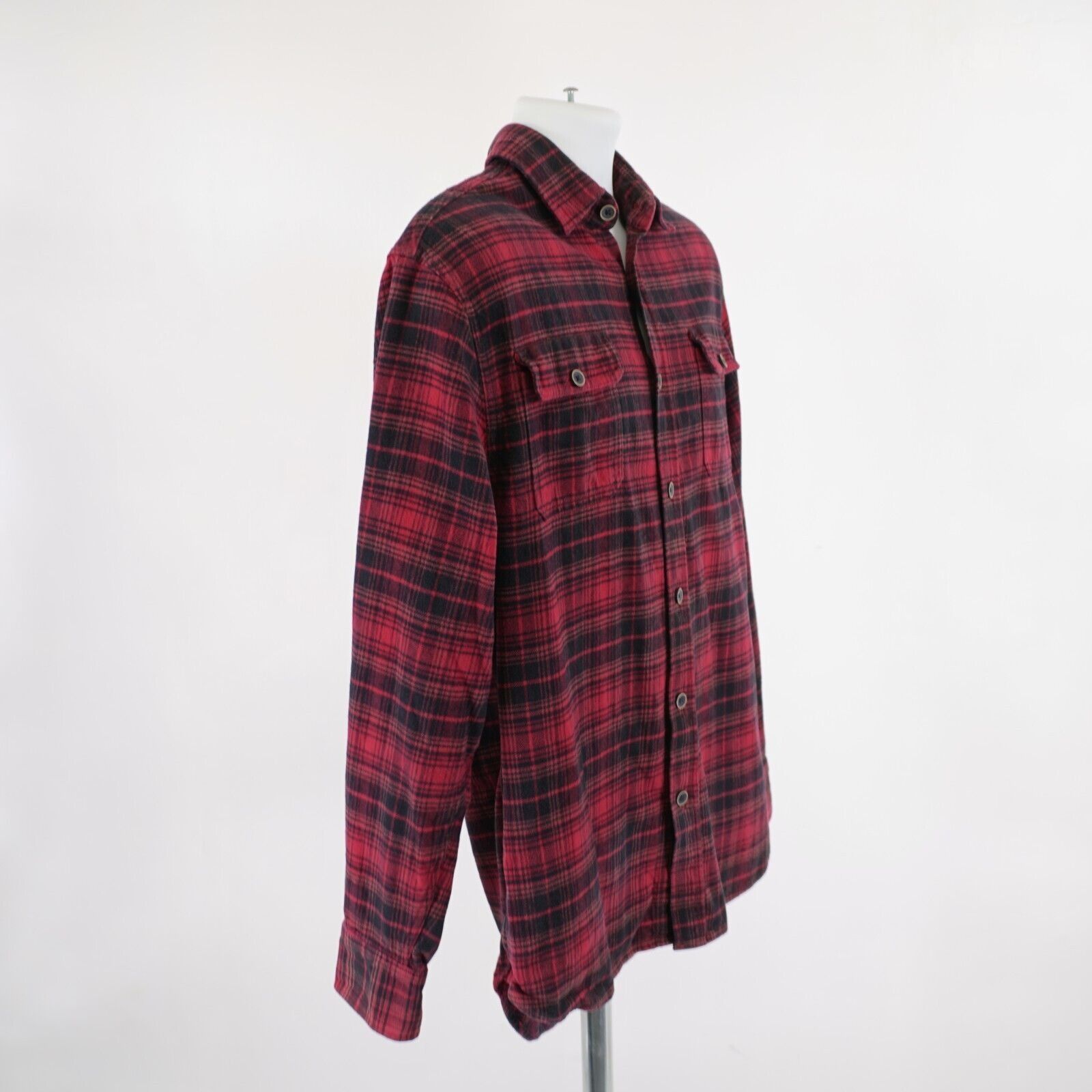 J.A.C.H.S. Mfg. Co. Jachs Red Red Plaid Flannel Medium Collared Dress Shirt Pock Size US M / EU 48-50 / 2 - 7 Thumbnail